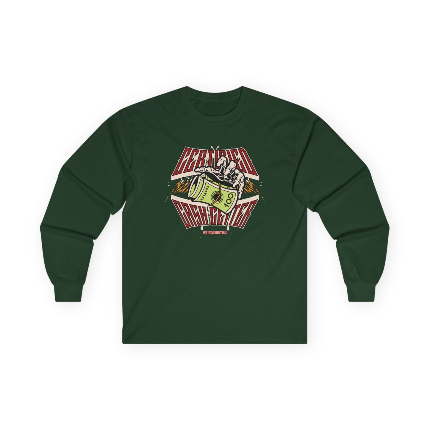 New Vintage Streetwear™ Certified Cash Getter Long Sleeve Tee