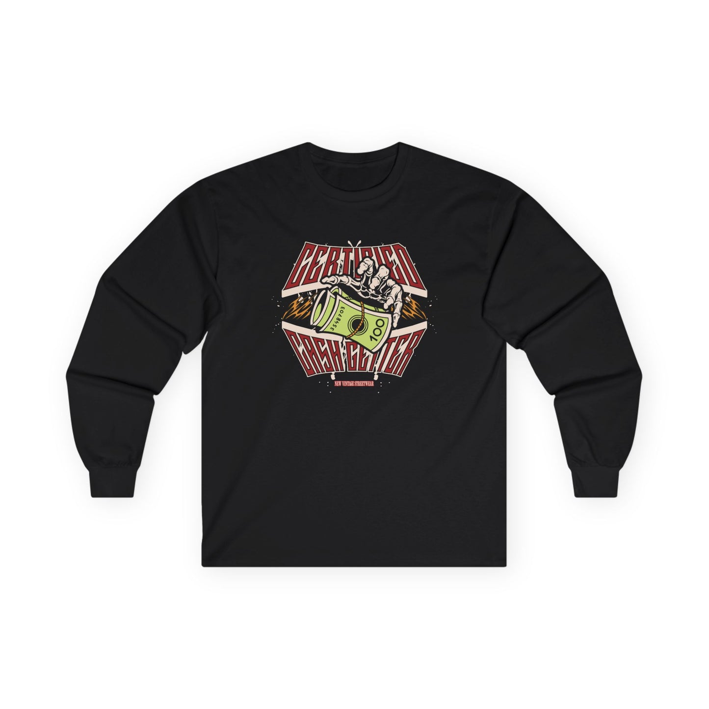 New Vintage Streetwear™ Certified Cash Getter Long Sleeve Tee