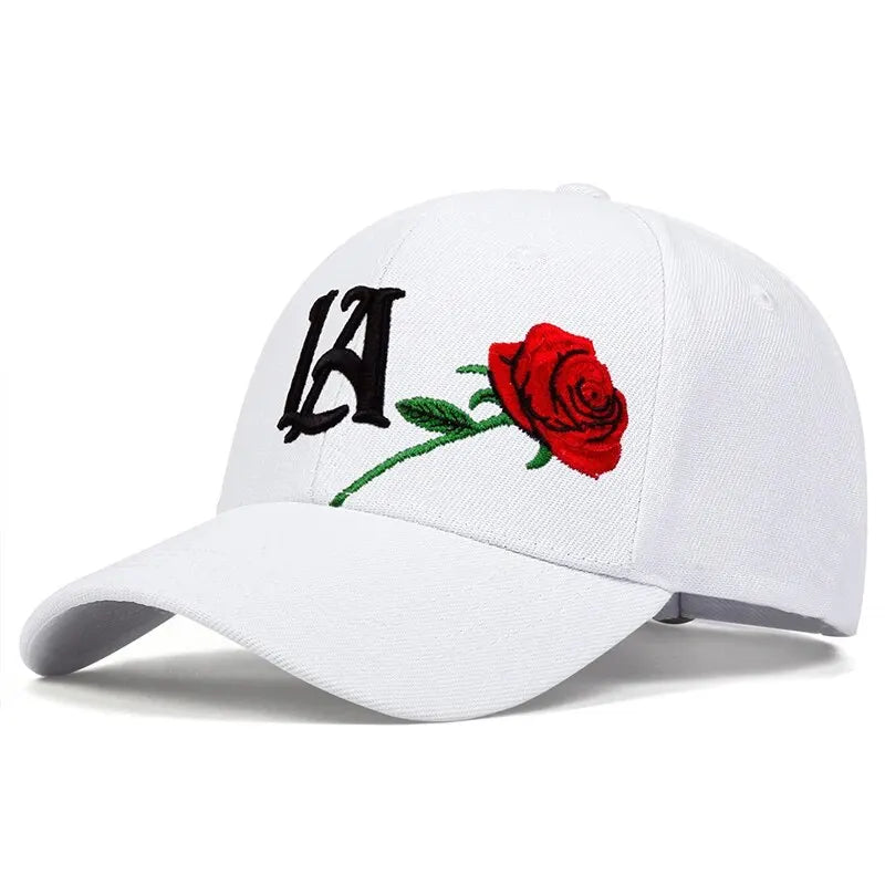 New Vintage Streetwear™ LA Rose Embroidered Adjustable Baseball Hat