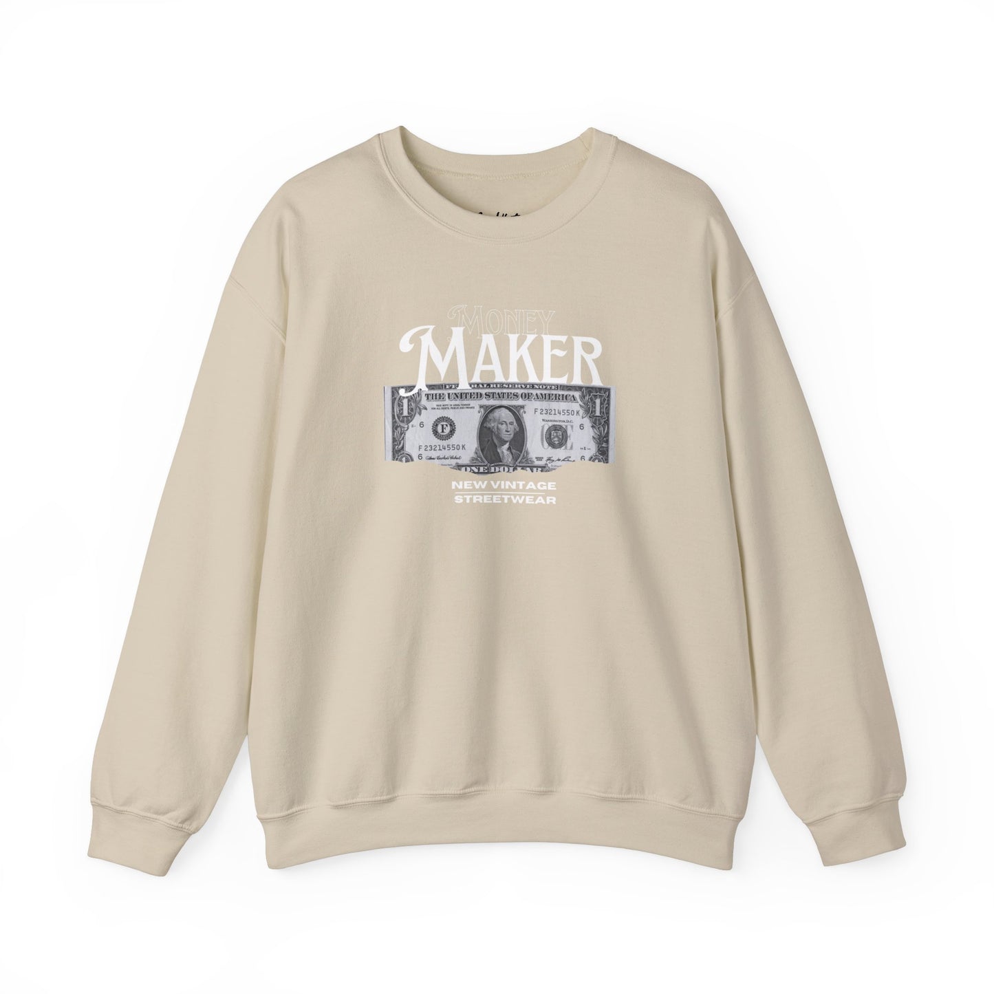 Money Maker New Vintage Streetwear™ Crewneck Sweatshirt | FRONT PRINT