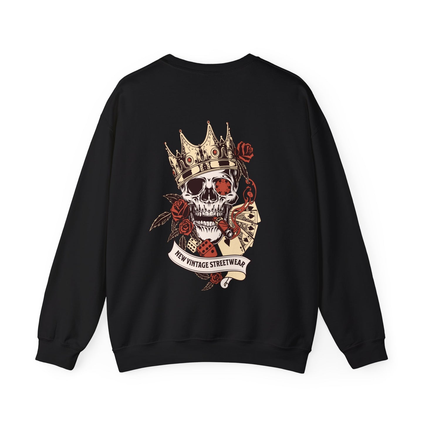 King of Spades New Vintage Streetwear™ Crewneck Sweatshirt | BACK PRINT