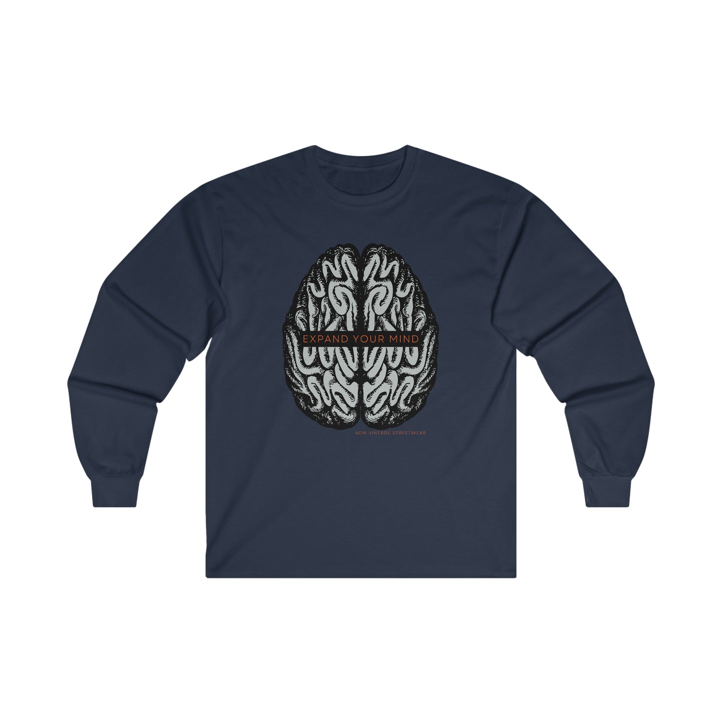 Expand Your Mind New Vintage Streetwear™ Long Sleeve Tee | FRONT PRINT