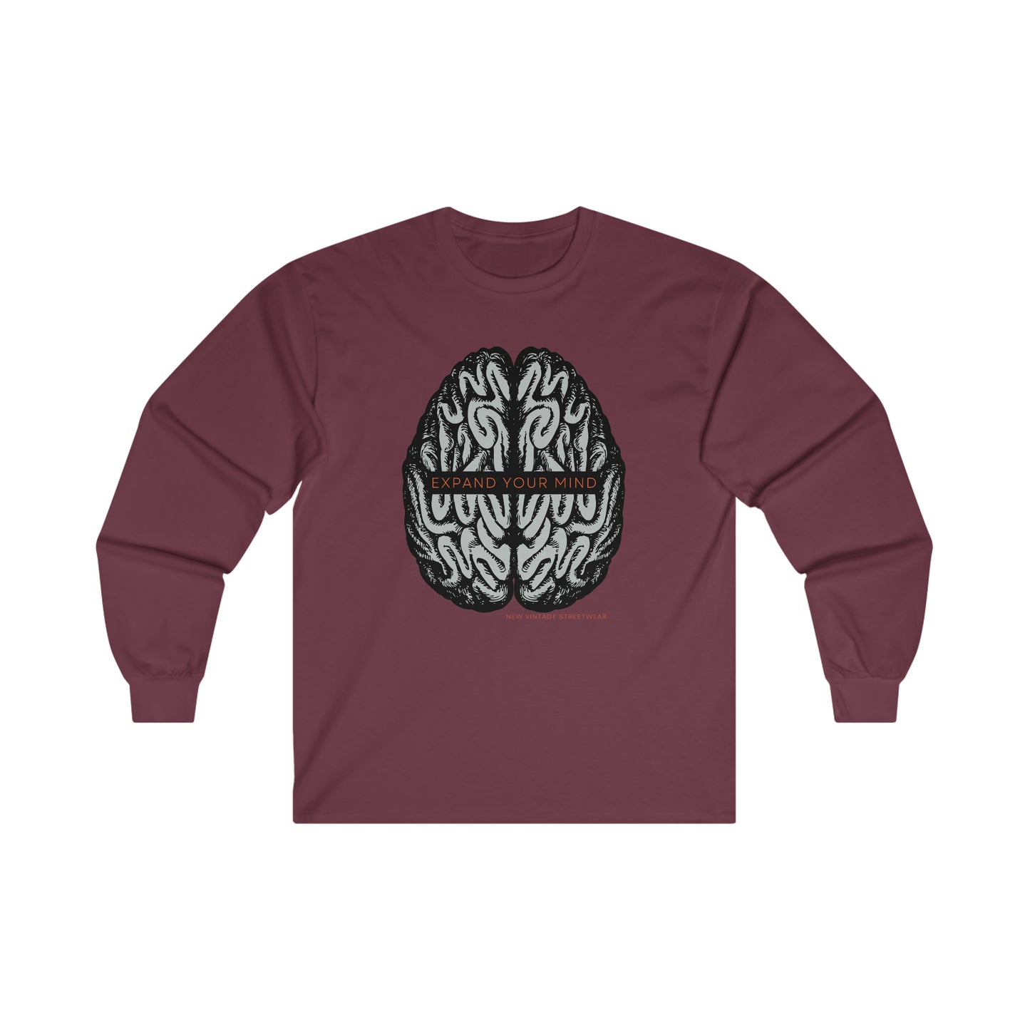 Expand Your Mind New Vintage Streetwear™ Long Sleeve Tee | FRONT PRINT