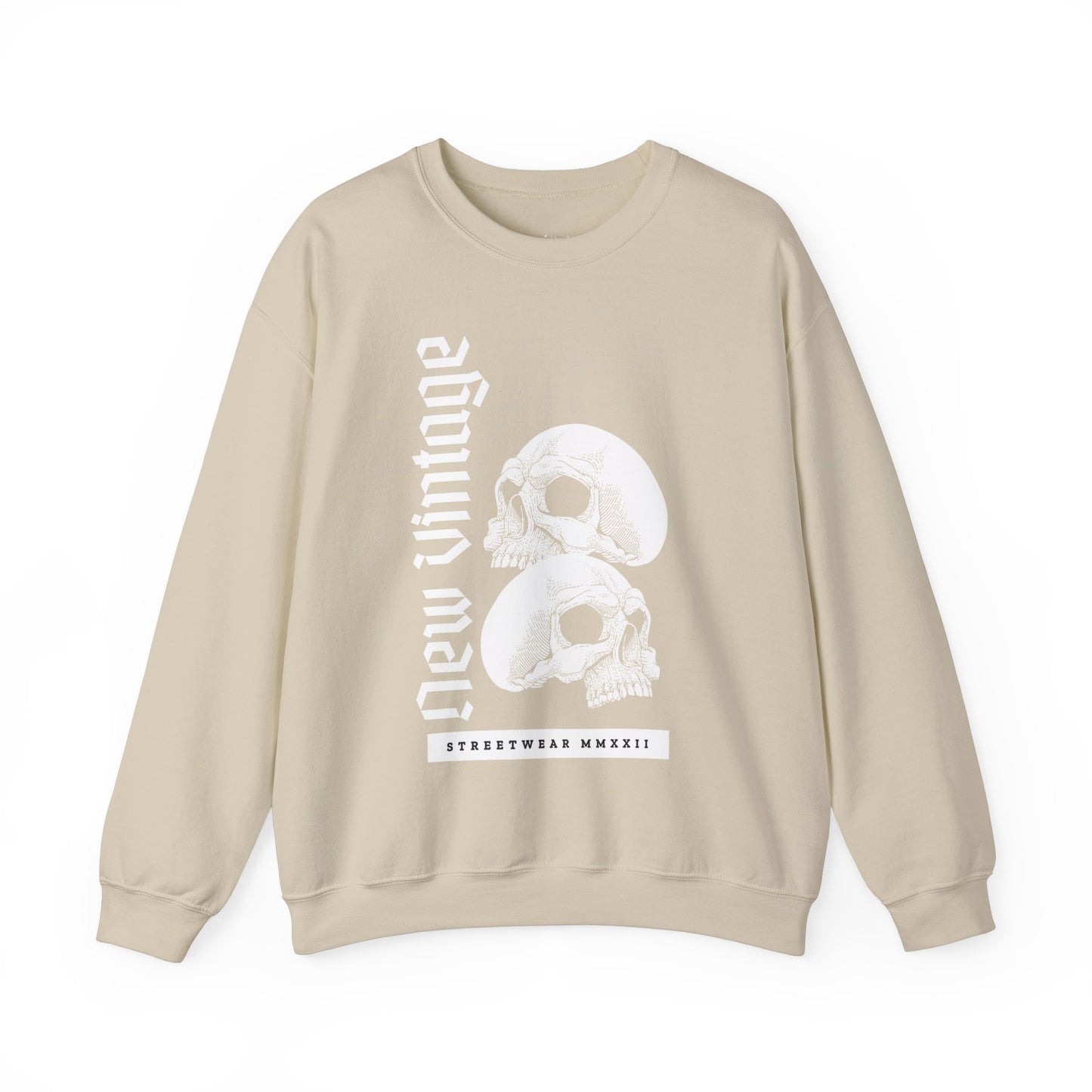 Two Skulls New Vintage Streetwear™ Crewneck Sweatshirt