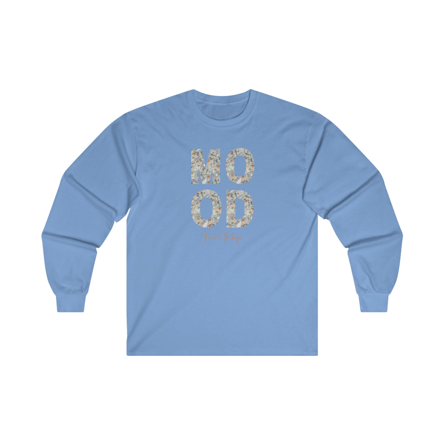 Money Mood New Vintage Streetwear™ Long Sleeve Tee | FRONT PRINT