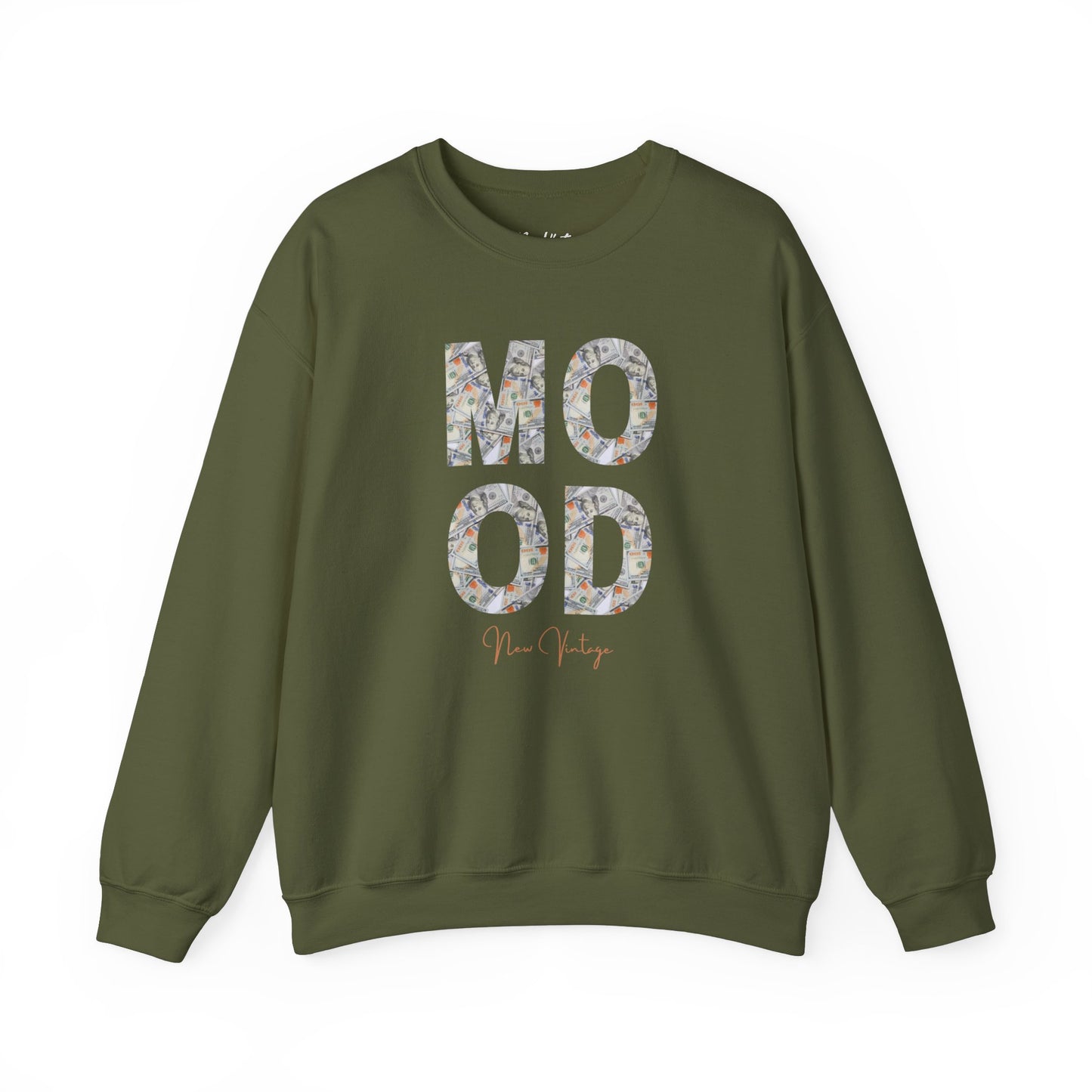 Money Mood New Vintage Streetwear™ Crewneck Sweatshirt | FRONT PRINT