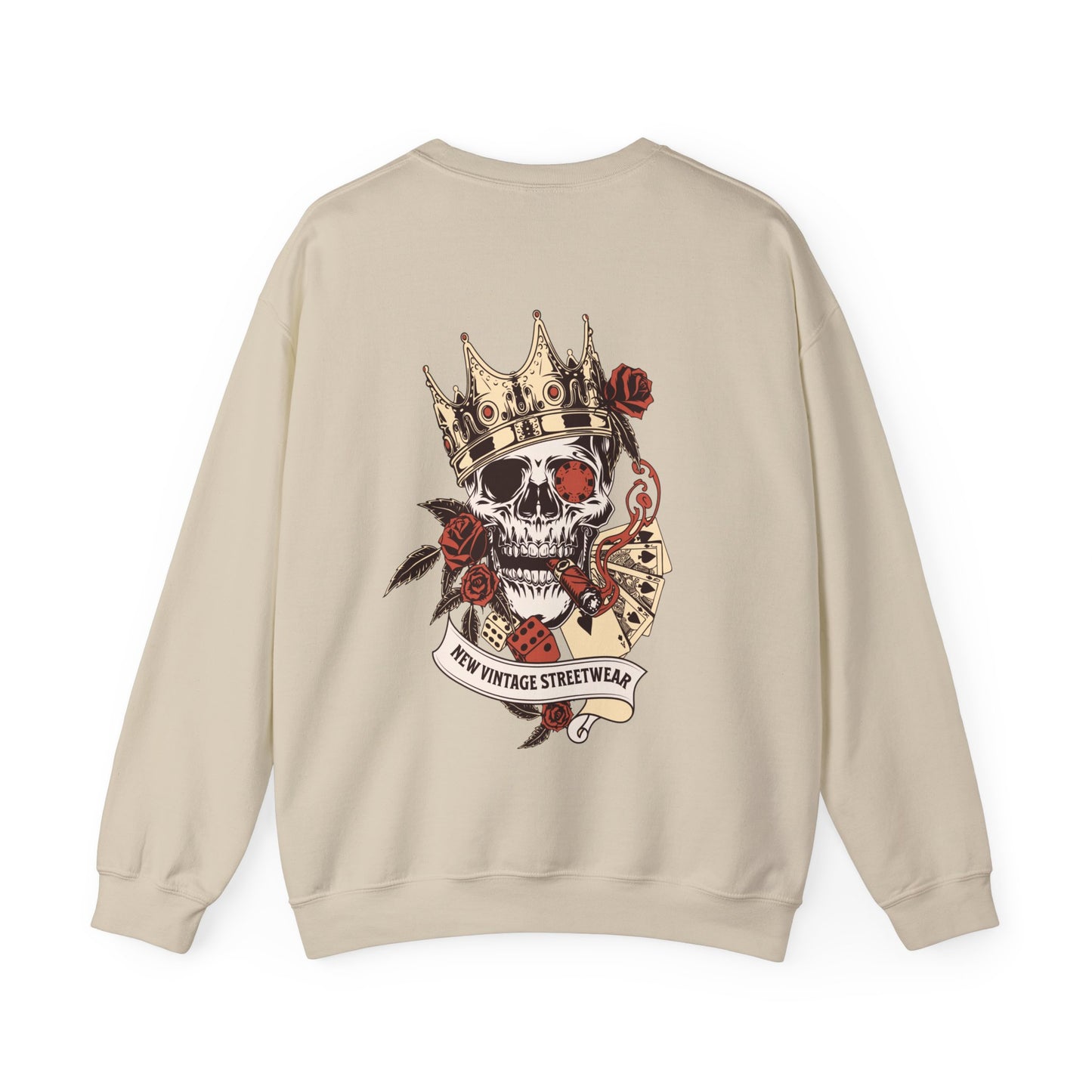 King of Spades New Vintage Streetwear™ Crewneck Sweatshirt | BACK PRINT