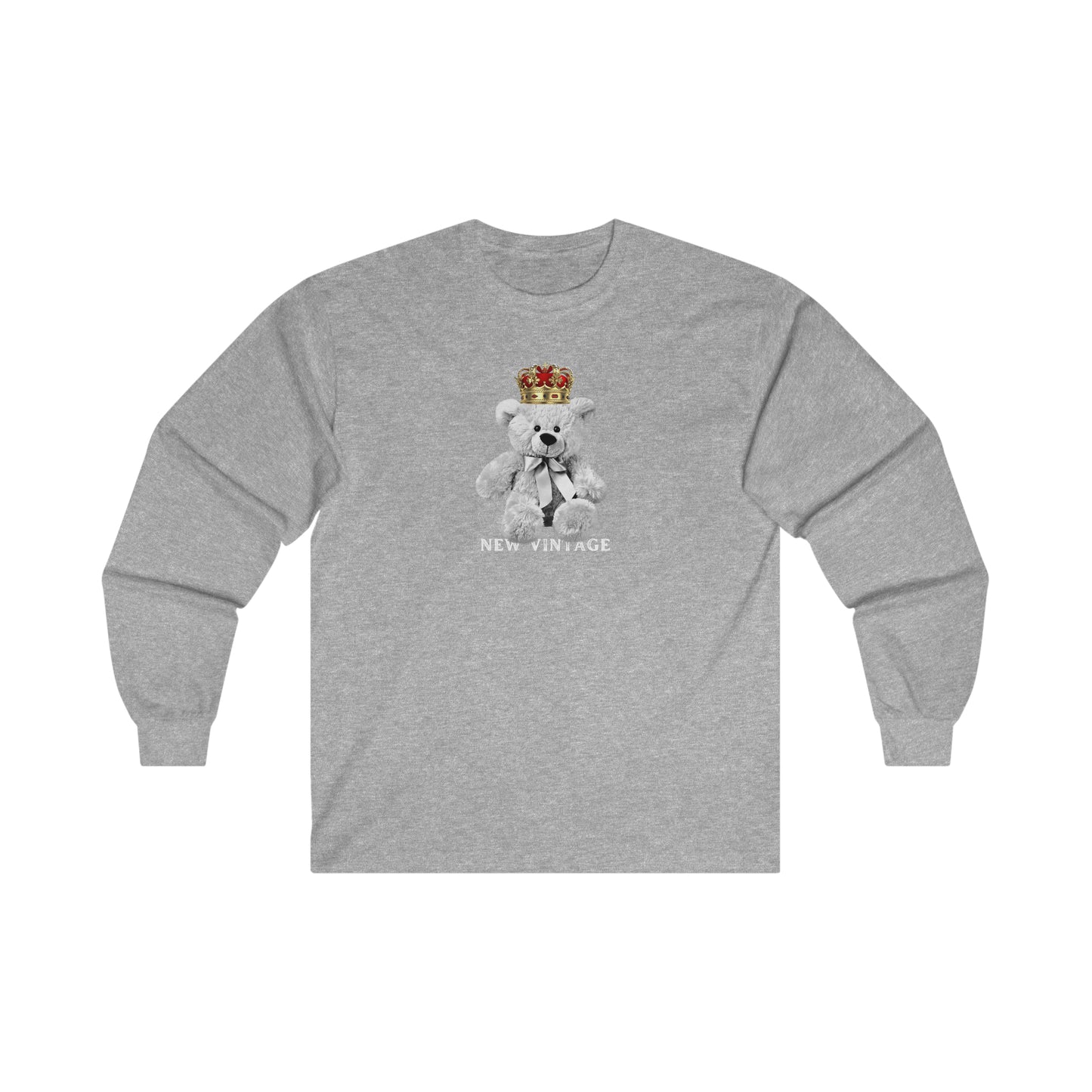 Teddy King New Vintage Streetwear™ Long Sleeve Tee | FRONT PRINT