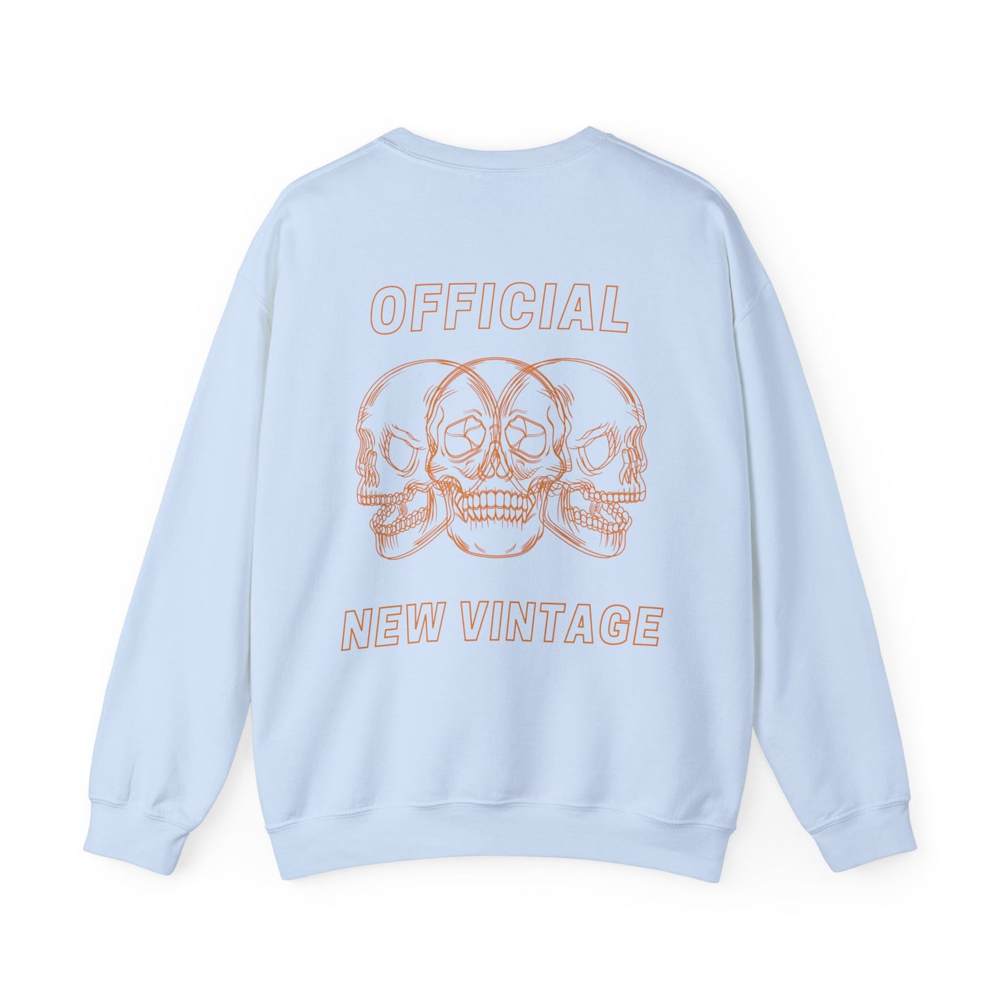 Three Headed Skull New Vintage Streetwear™ Crewneck Sweatshirt | BACK PRINT