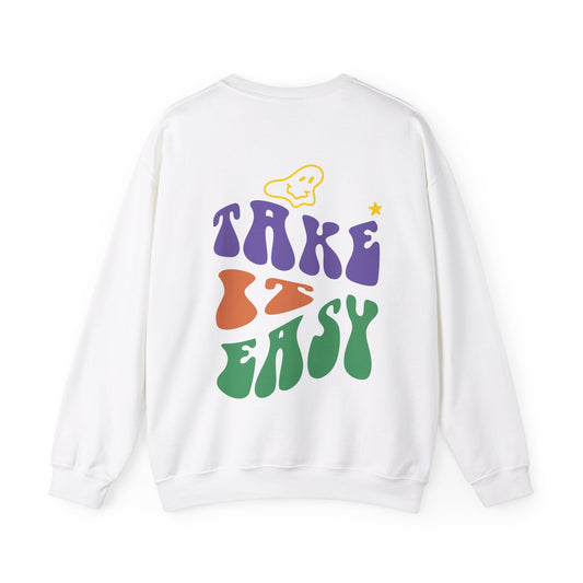 Take It Easy New Vintage Streetwear™ Crewneck Sweatshirt | BACK PRINT