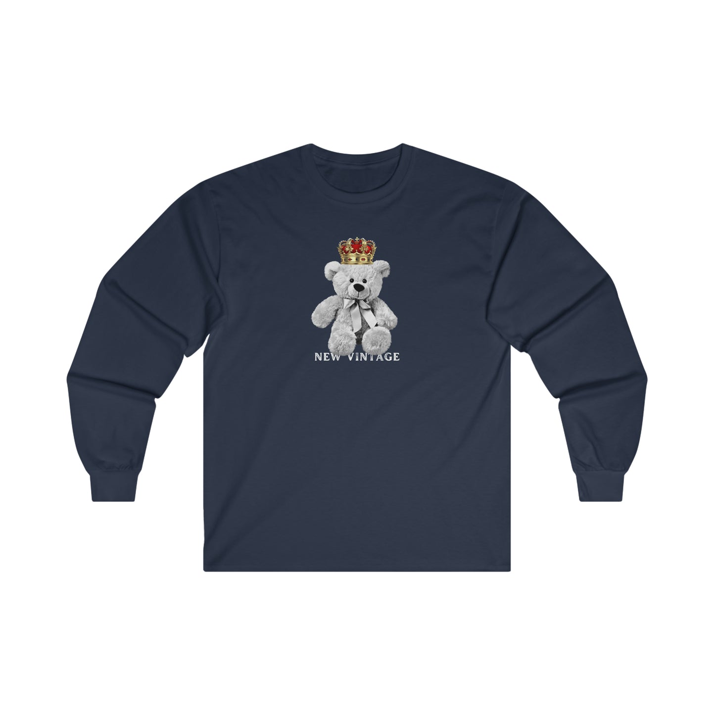 Teddy King New Vintage Streetwear™ Long Sleeve Tee | FRONT PRINT