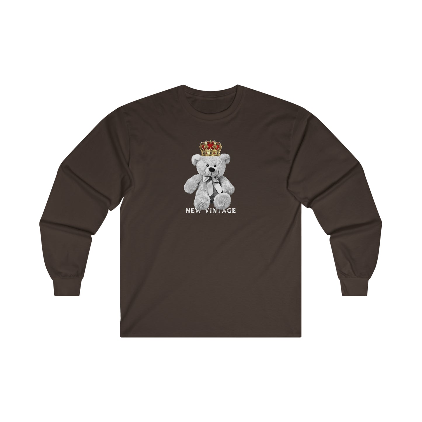 Teddy King New Vintage Streetwear™ Long Sleeve Tee | FRONT PRINT