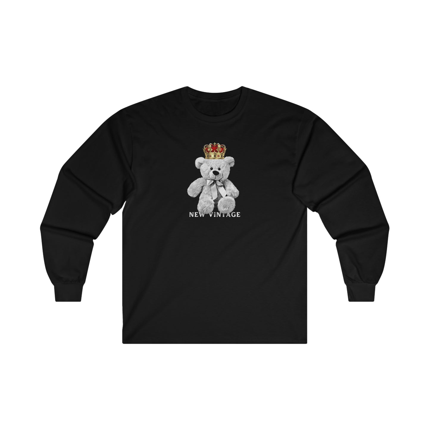 Teddy King New Vintage Streetwear™ Long Sleeve Tee | FRONT PRINT