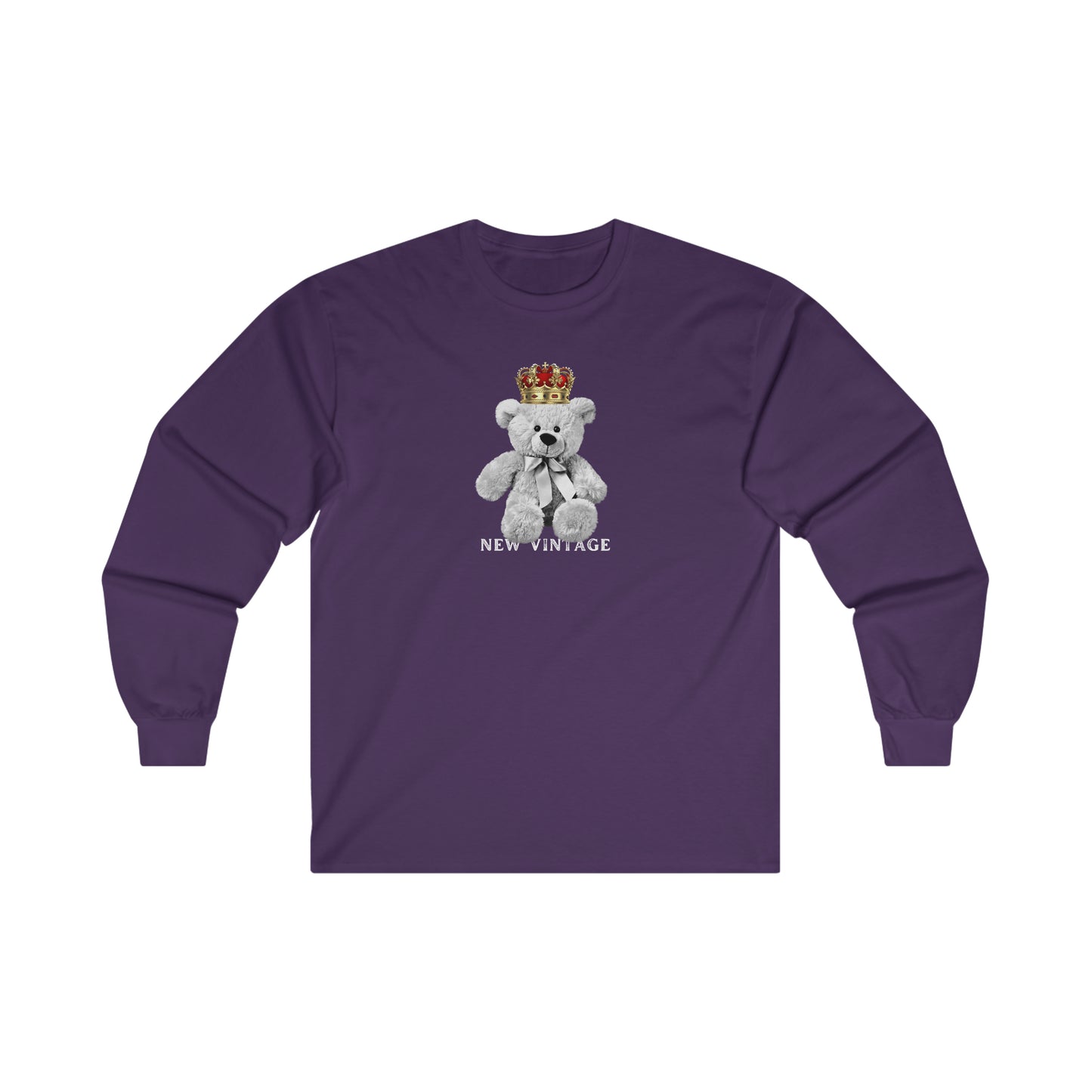 Teddy King New Vintage Streetwear™ Long Sleeve Tee | FRONT PRINT