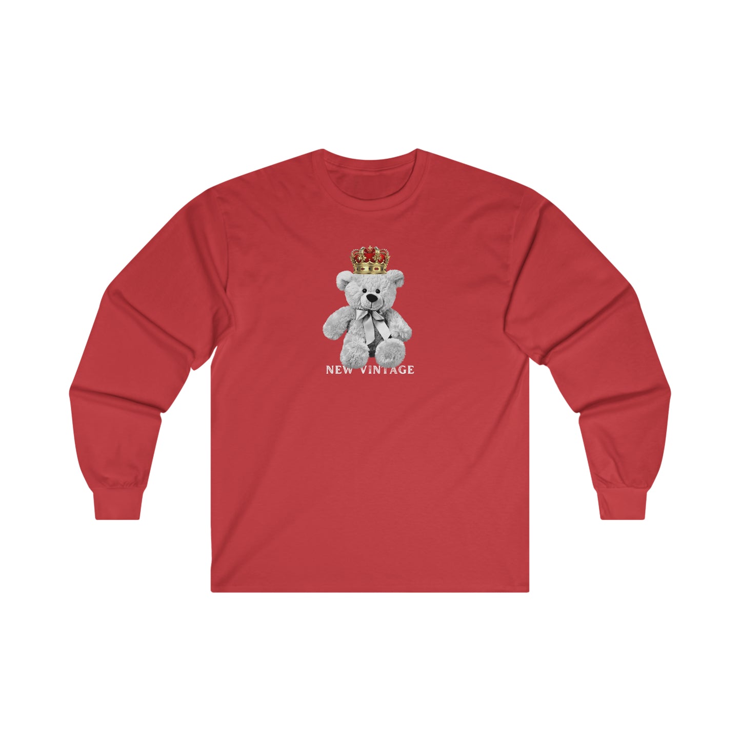 Teddy King New Vintage Streetwear™ Long Sleeve Tee | FRONT PRINT