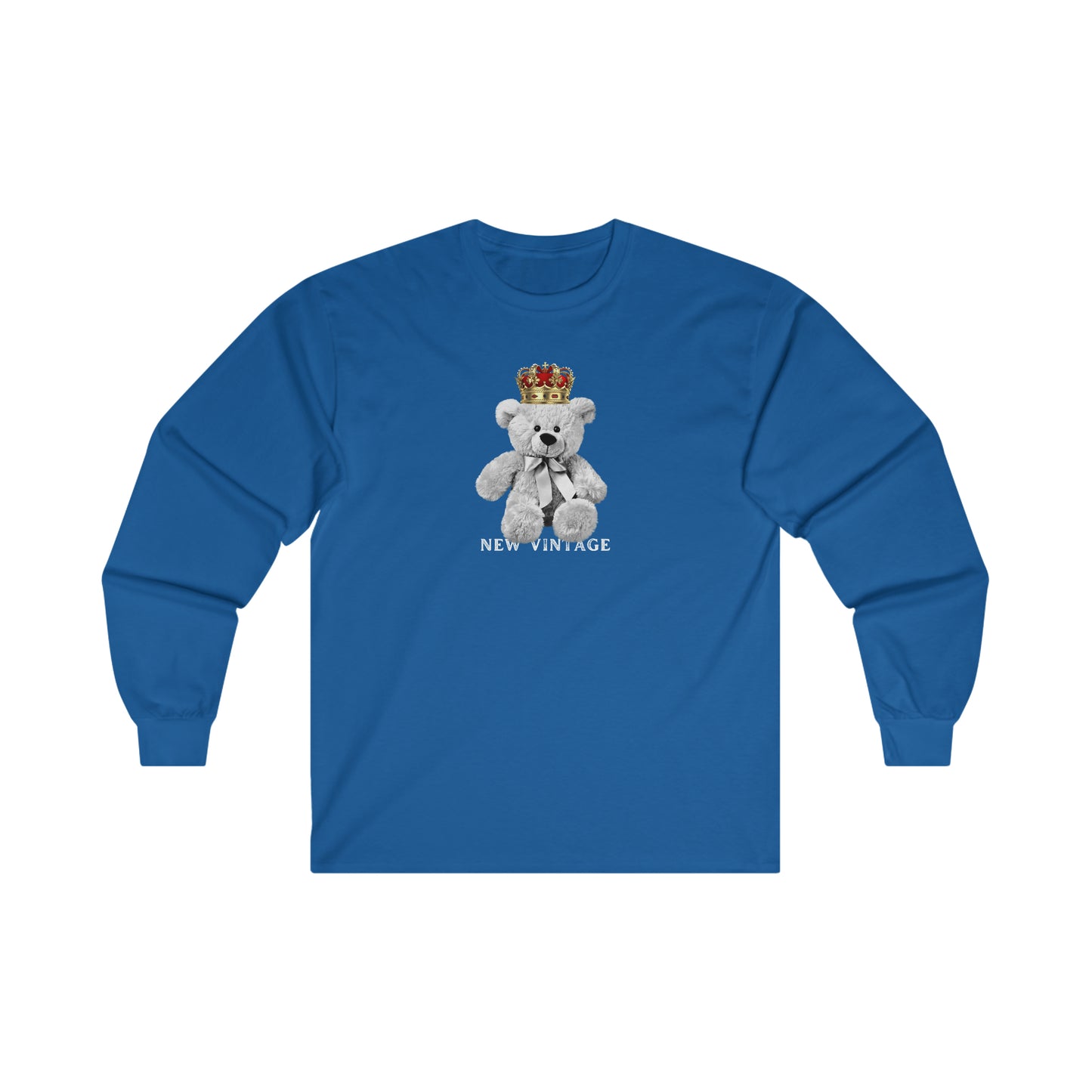 Teddy King New Vintage Streetwear™ Long Sleeve Tee | FRONT PRINT