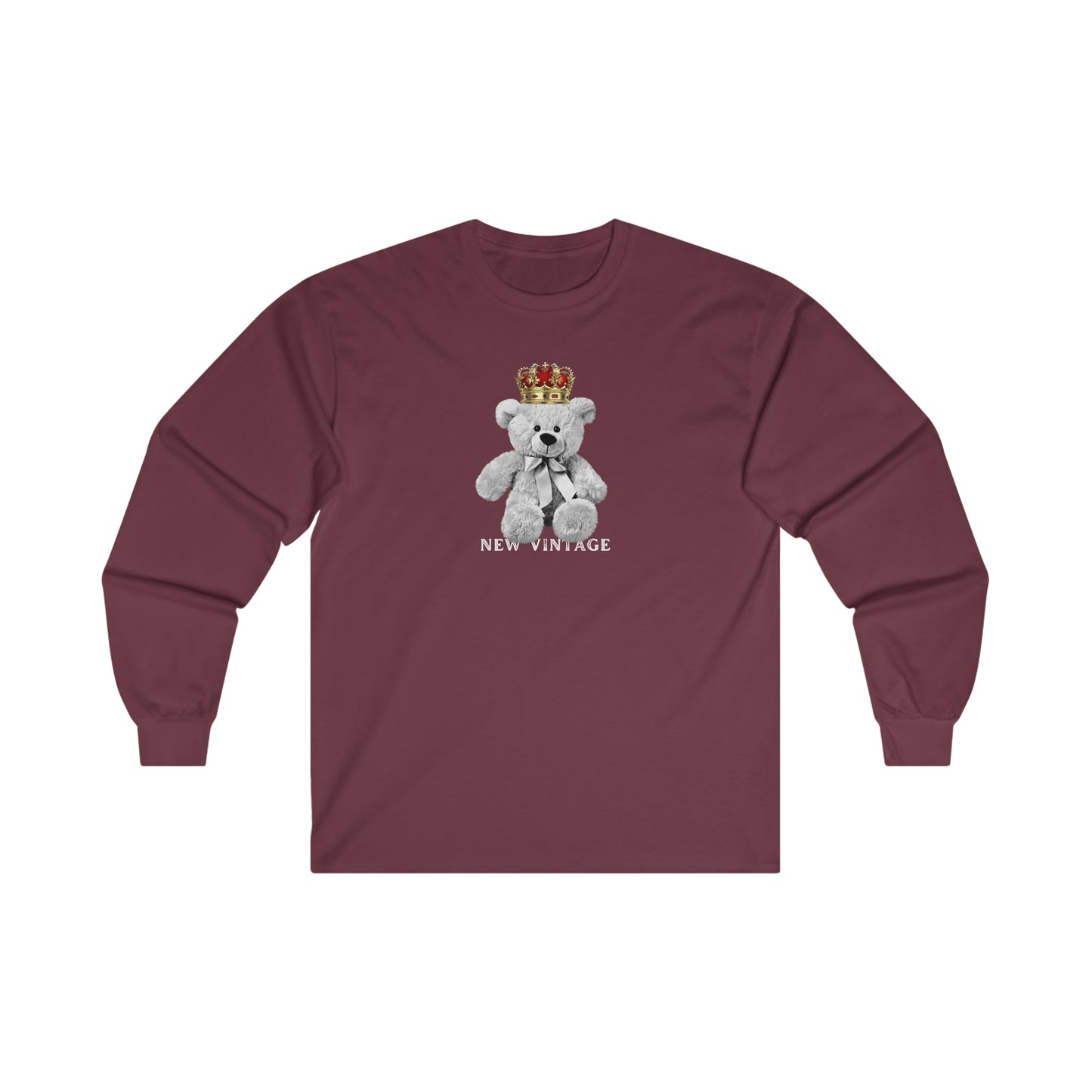 Teddy King New Vintage Streetwear™ Long Sleeve Tee | FRONT PRINT