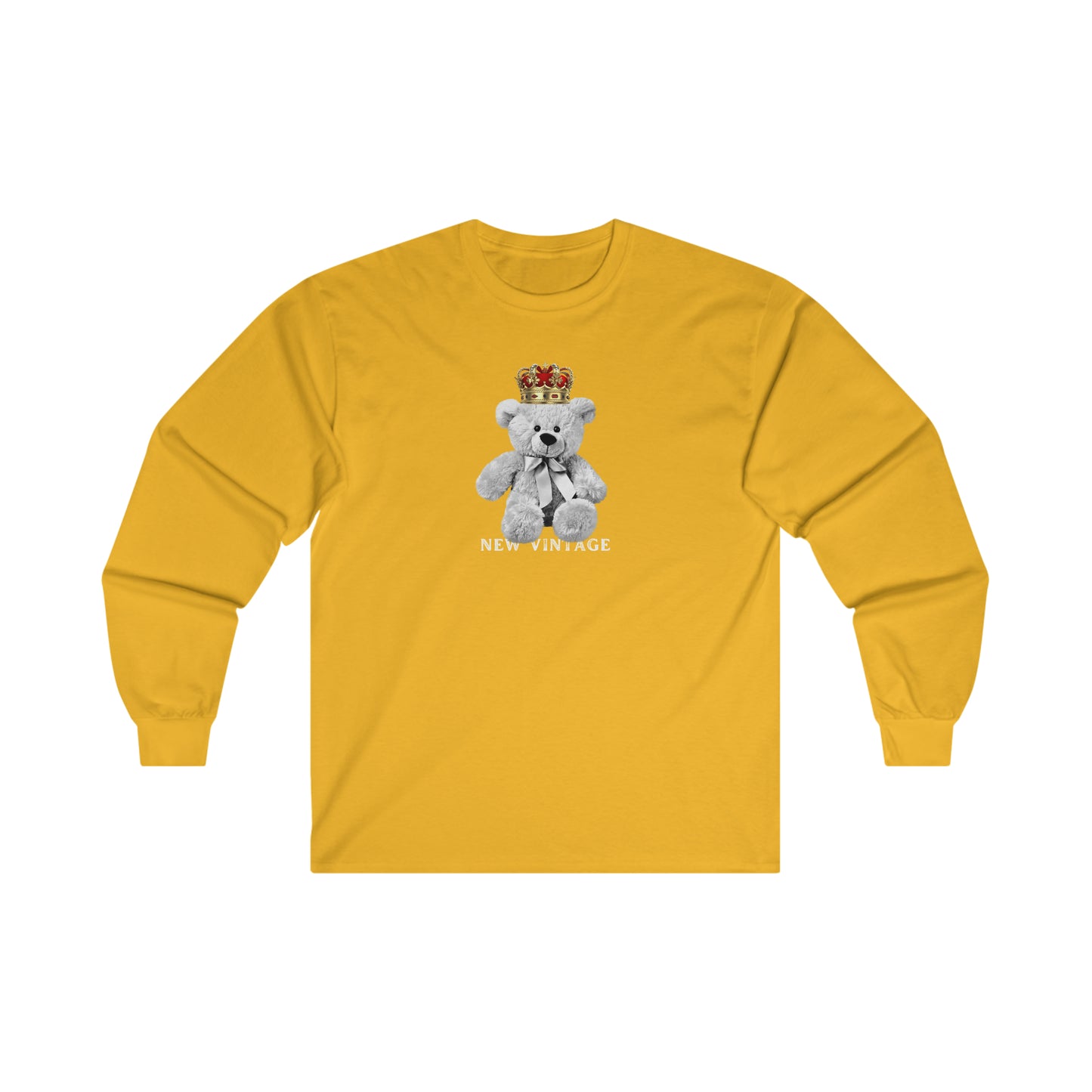 Teddy King New Vintage Streetwear™ Long Sleeve Tee | FRONT PRINT