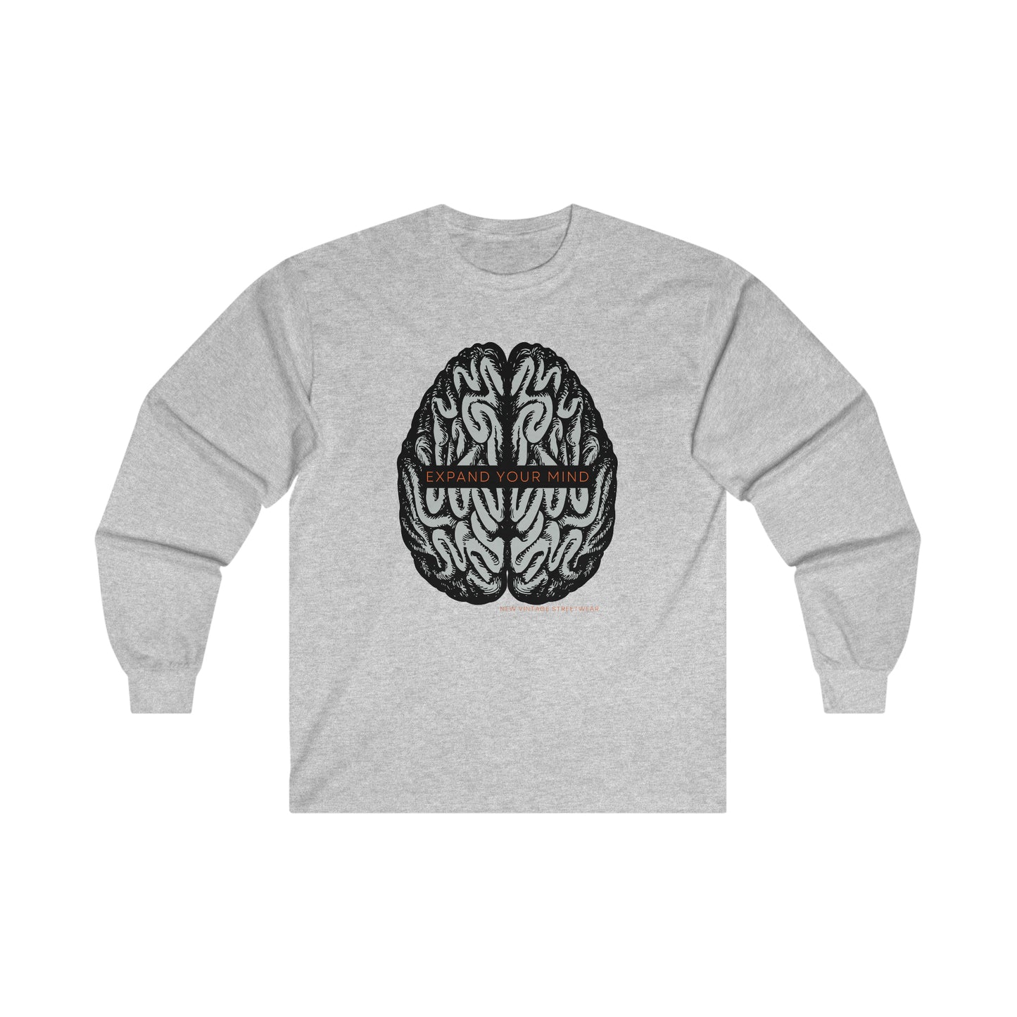 Expand Your Mind New Vintage Streetwear™ Long Sleeve Tee | FRONT PRINT