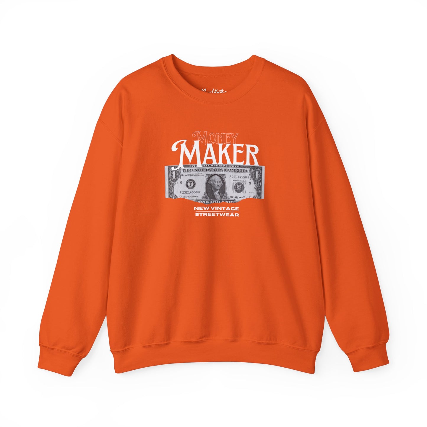 Money Maker New Vintage Streetwear™ Crewneck Sweatshirt | FRONT PRINT