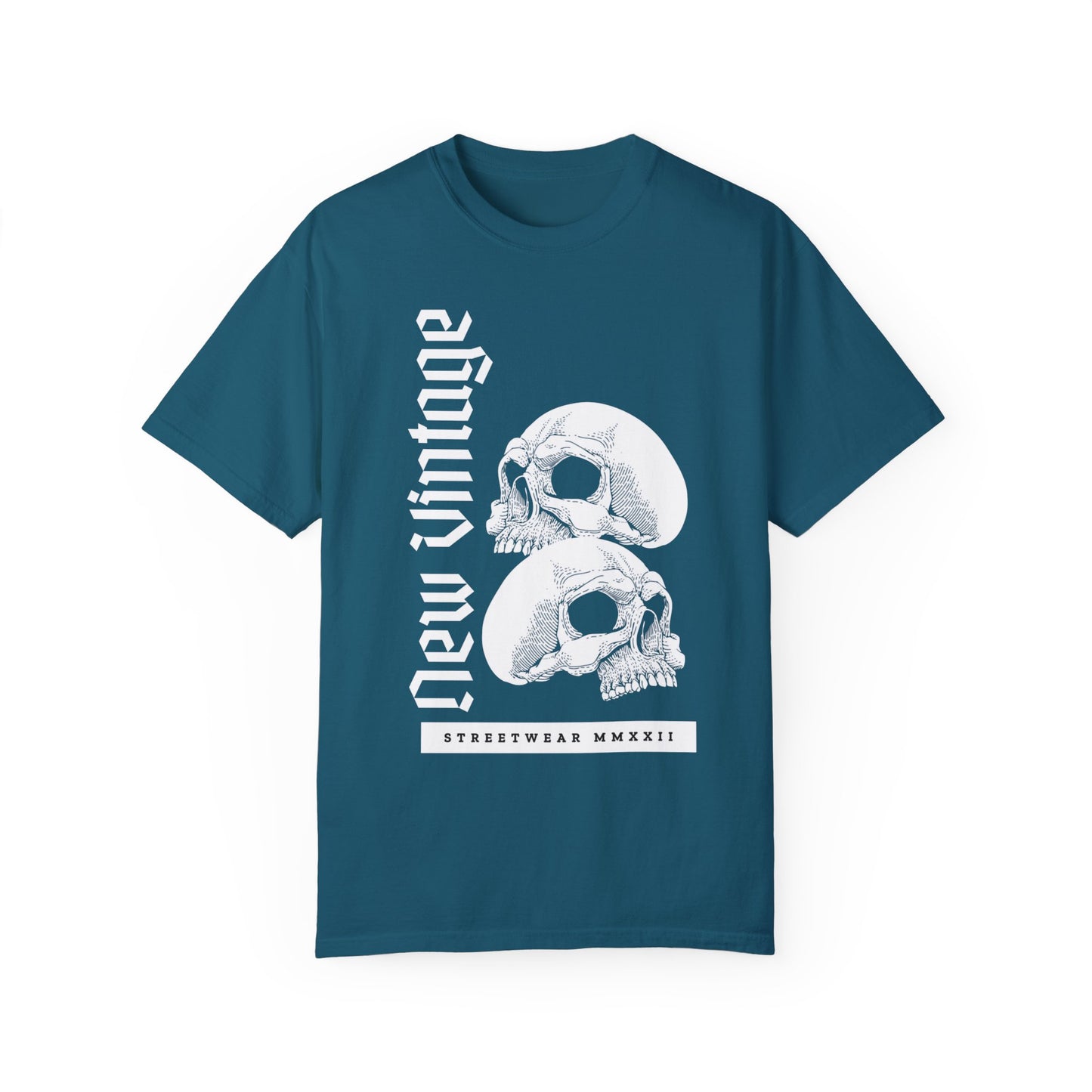 Two Skulls New Vintage Streetwear™ T-shirt | FRONT PRINT