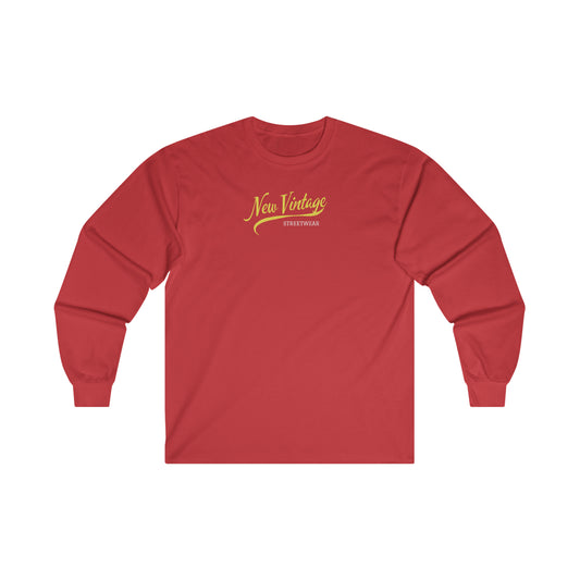 New Vintage Streetwear™ Cursive Long Sleeve Tee | FRONT PRINT