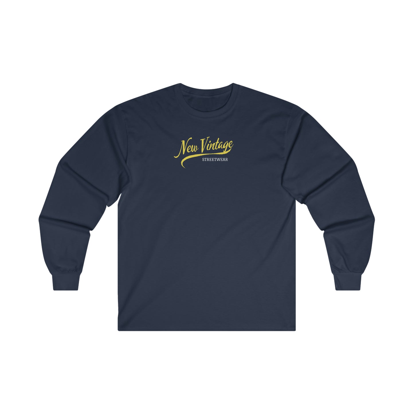 New Vintage Streetwear™ Cursive Long Sleeve Tee | FRONT PRINT