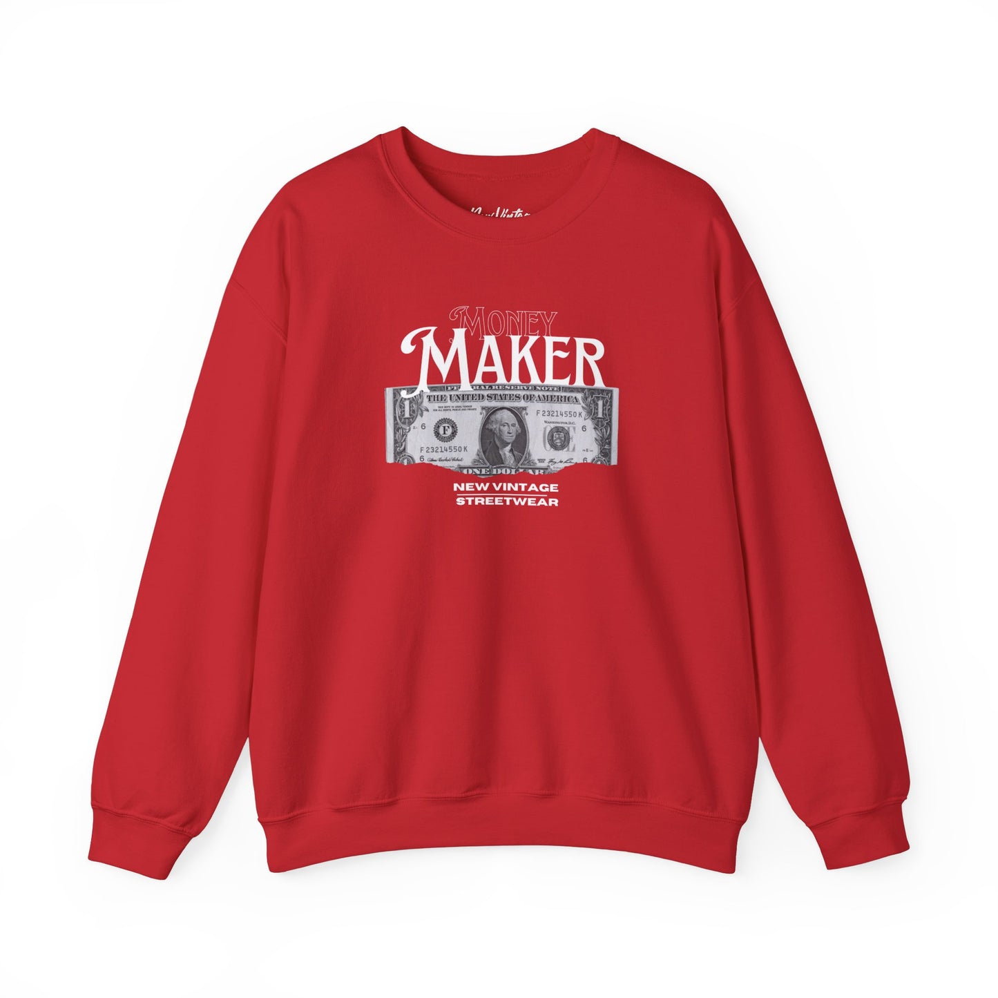 Money Maker New Vintage Streetwear™ Crewneck Sweatshirt | FRONT PRINT