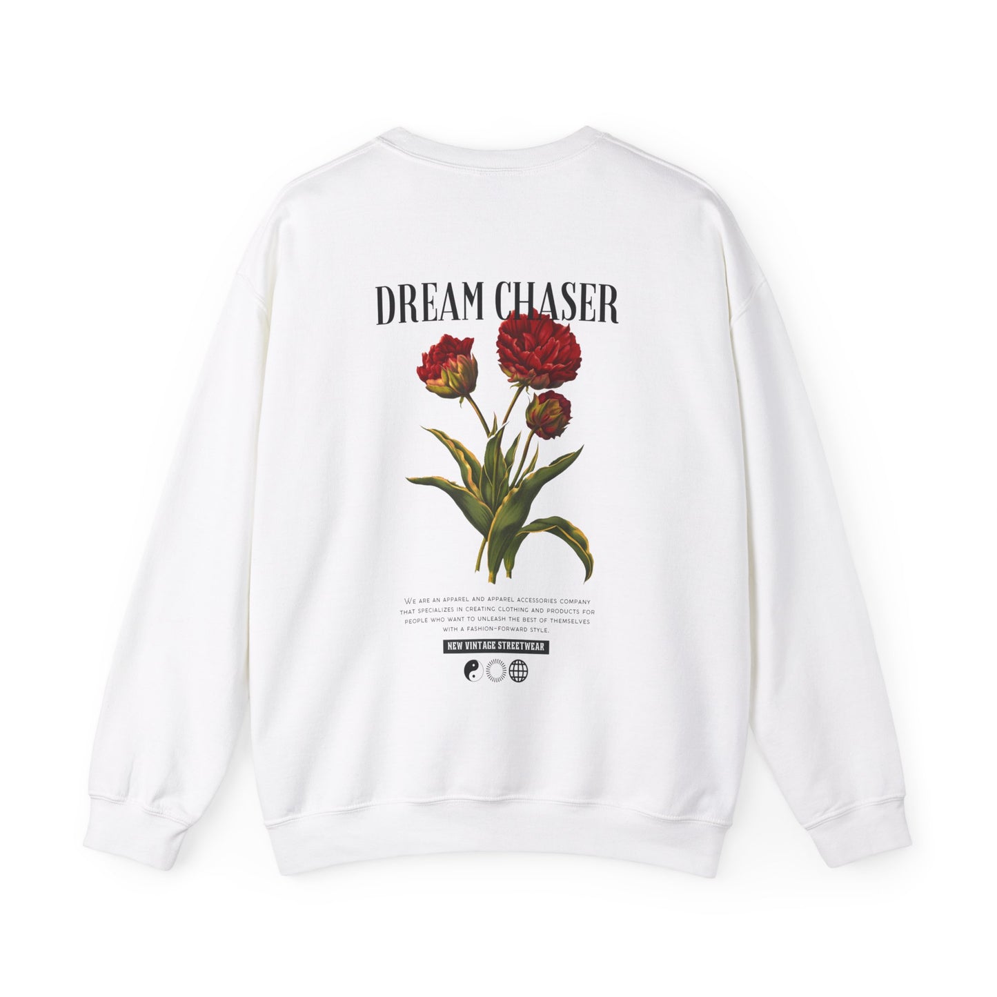 Dreamchaser New Vintage Streetwear™ Crewneck Sweatshirt | BACK PRINT