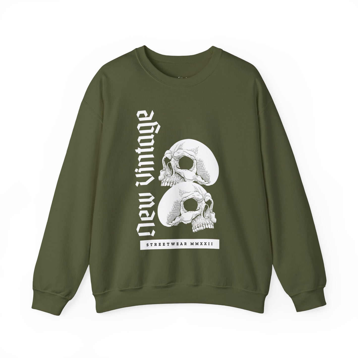 Two Skulls New Vintage Streetwear™ Crewneck Sweatshirt