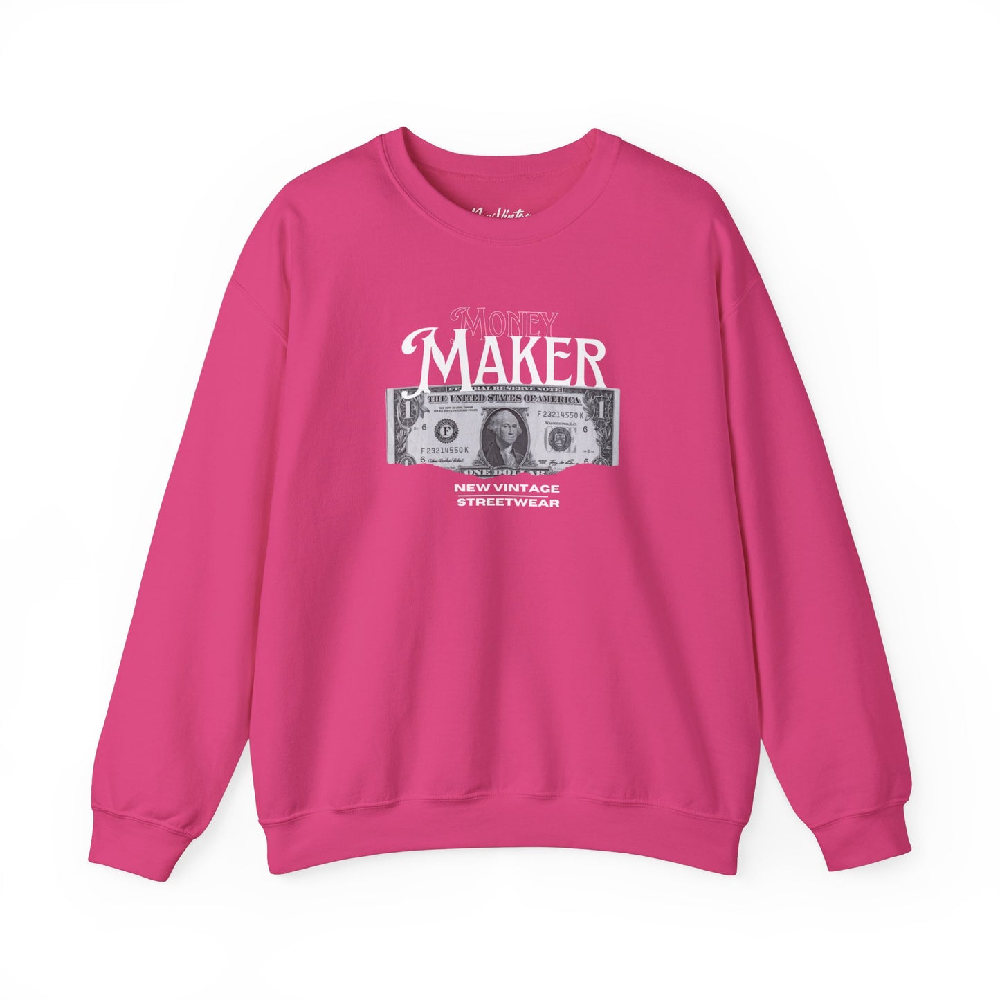 Money Maker New Vintage Streetwear™ Crewneck Sweatshirt | FRONT PRINT