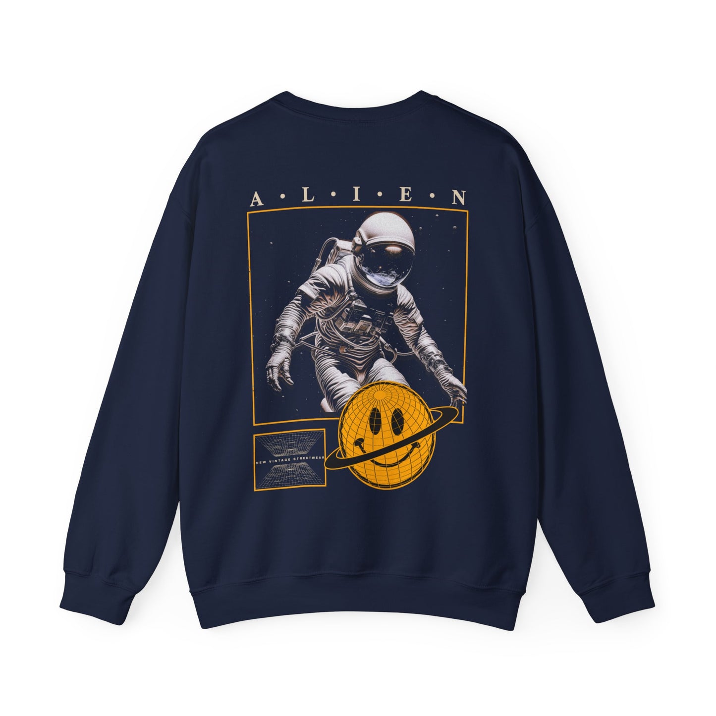 Alien New Vintage Streetwear™ Crewneck Sweatshirt | BACK PRINT w/ Front Logo