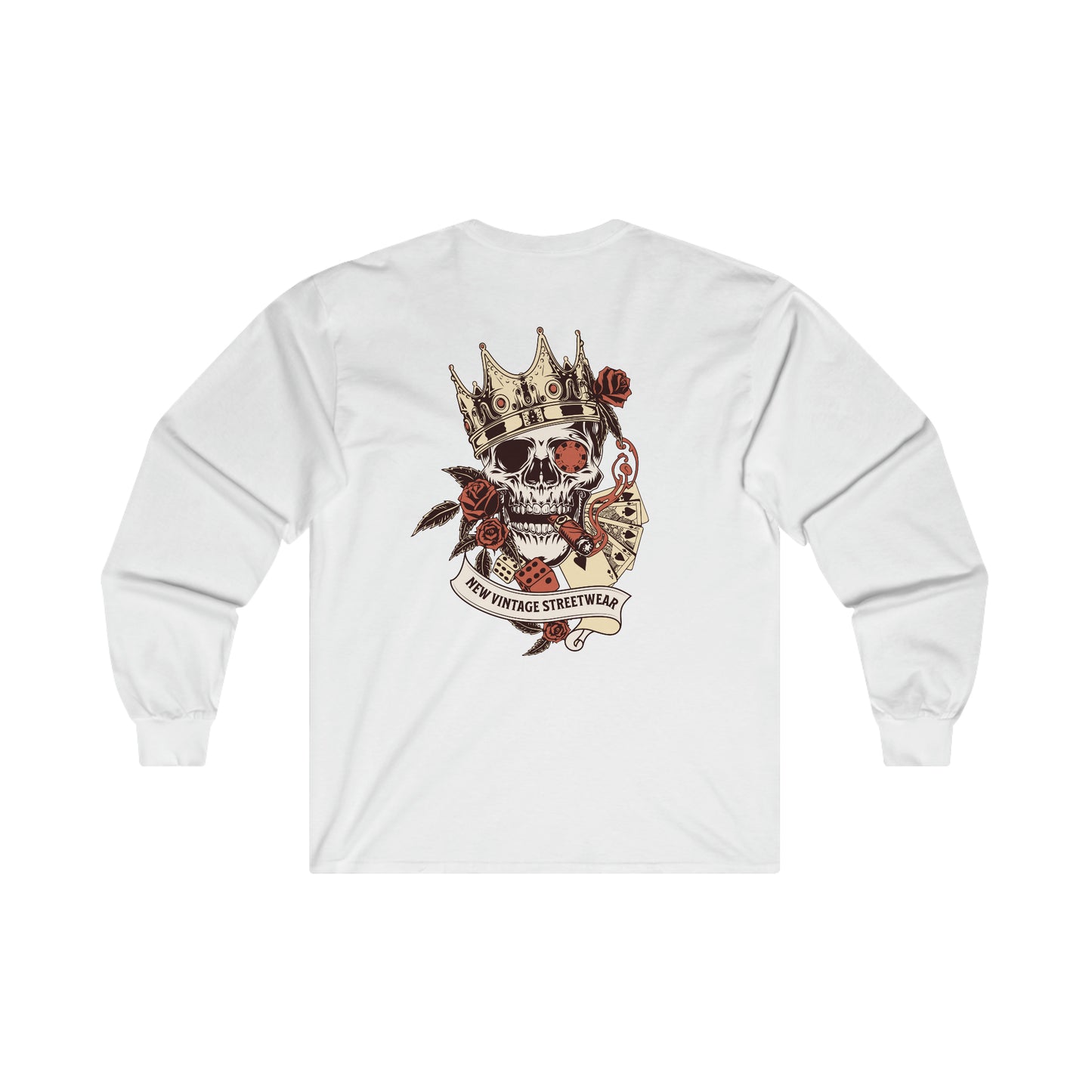 King of Spades New Vintage Streetwear™ Long Sleeve Tee | BACK PRINT