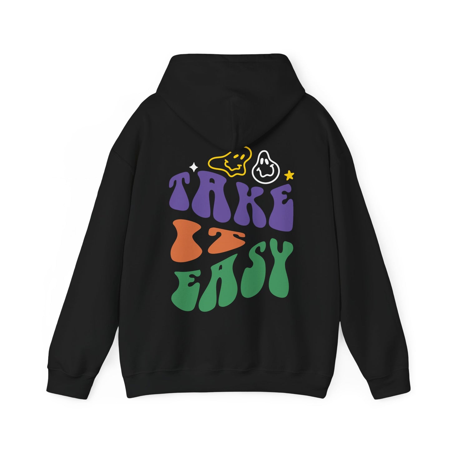 Take It Easy New Vintage Streetwear™ Hoodie | BACK PRINT w/ Front Logo