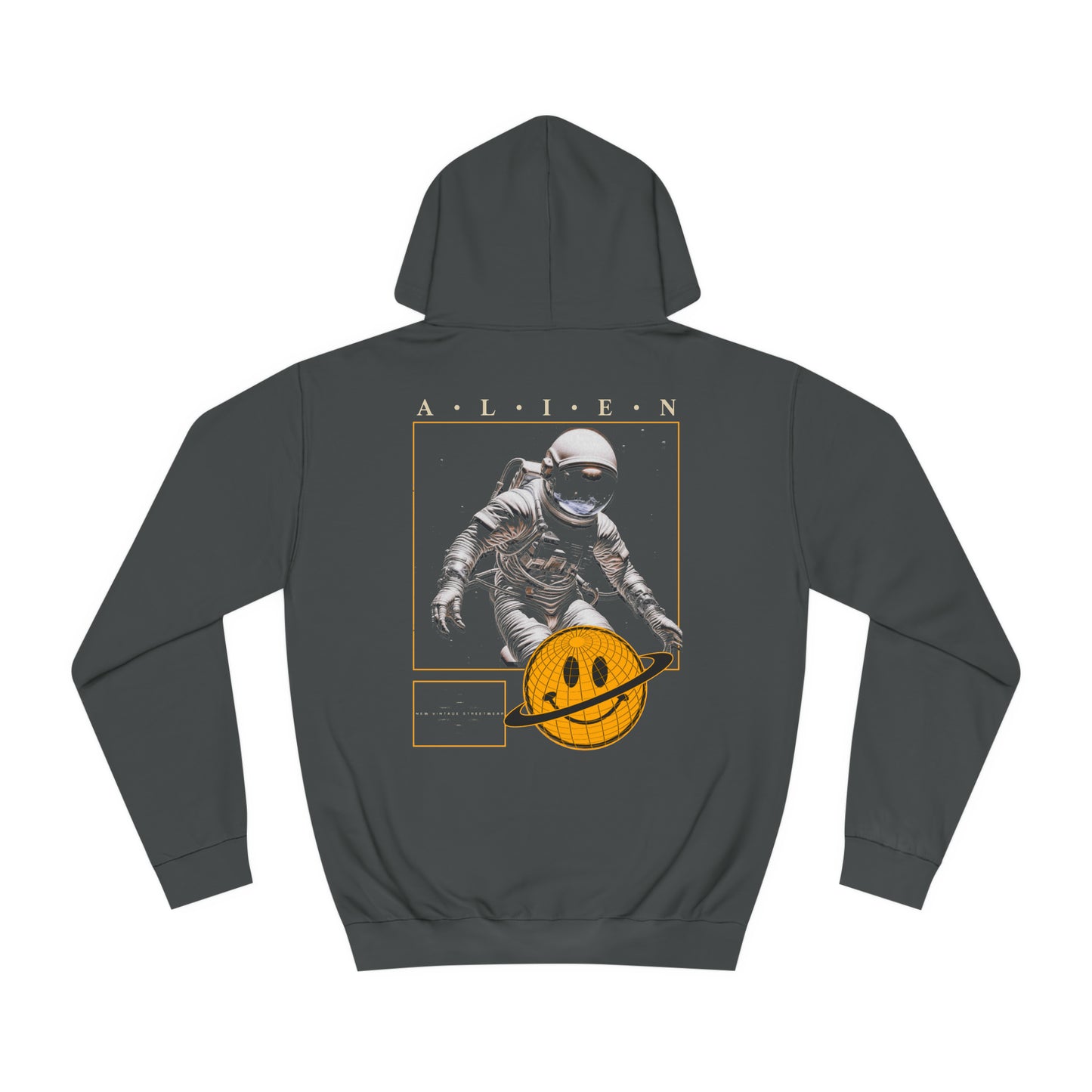 Alien New Vintage Streetwear™ Hoodie | BACK PRINT w/ Front Logo