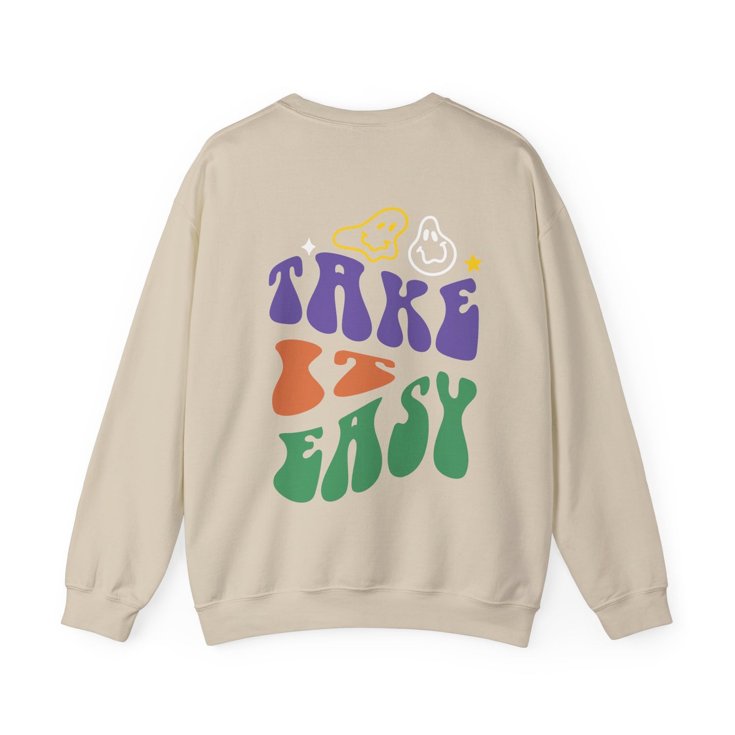 Take It Easy New Vintage Streetwear™ Crewneck Sweatshirt | BACK PRINT