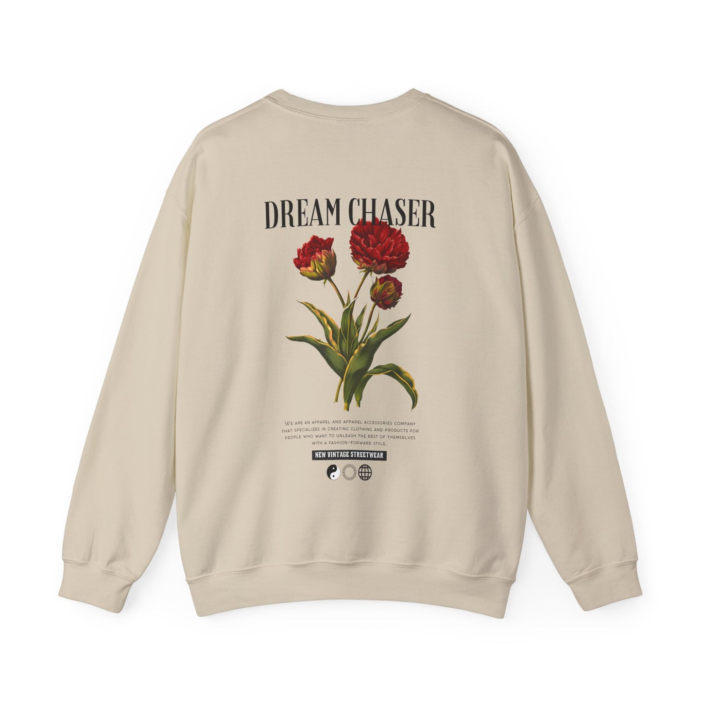 Dreamchaser New Vintage Streetwear™ Crewneck Sweatshirt | BACK PRINT