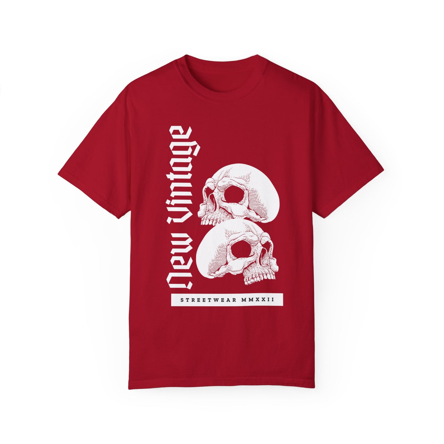 Two Skulls New Vintage Streetwear™ T-shirt | FRONT PRINT