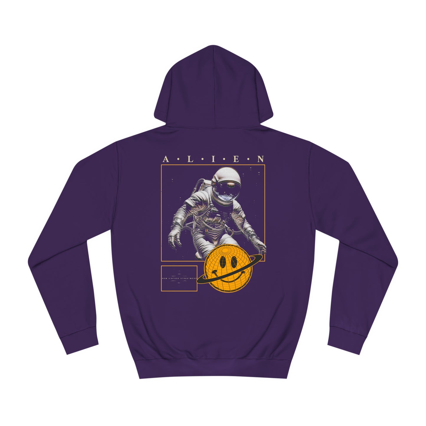 Alien New Vintage Streetwear™ Hoodie | BACK PRINT w/ Front Logo