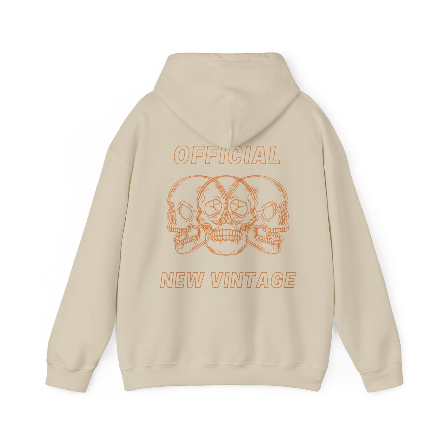 Three Headed Skull Hooded Sweatshirt | BACK PRINT w/ Front Logo