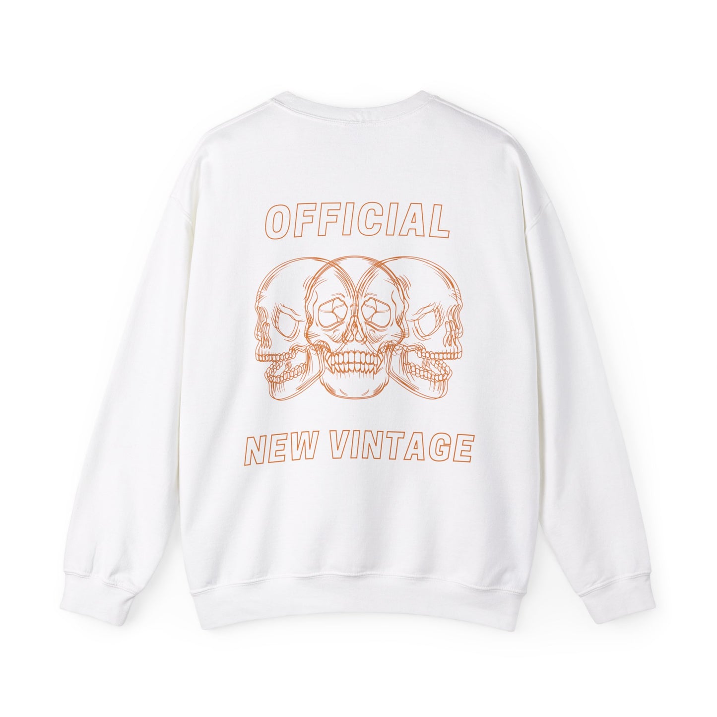 Three Headed Skull New Vintage Streetwear™ Crewneck Sweatshirt | BACK PRINT