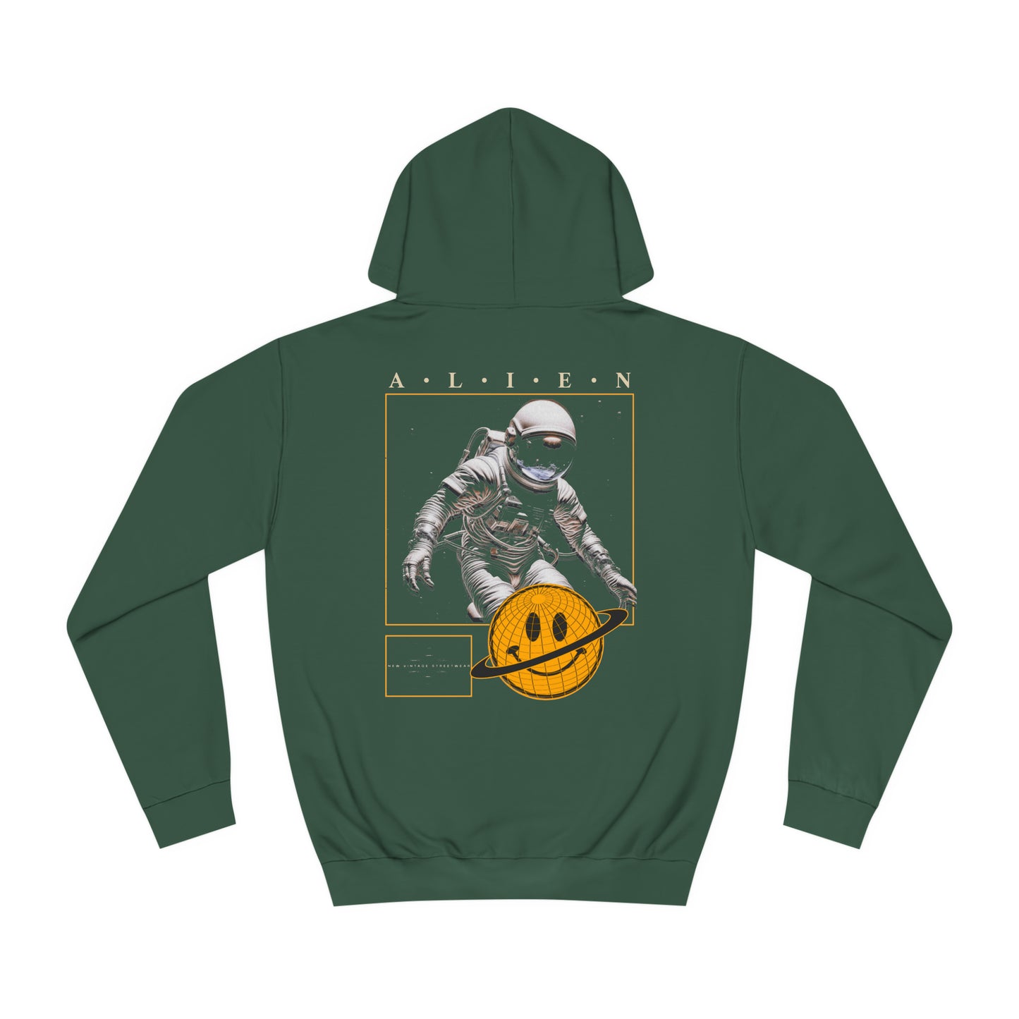 Alien New Vintage Streetwear™ Hoodie | BACK PRINT w/ Front Logo