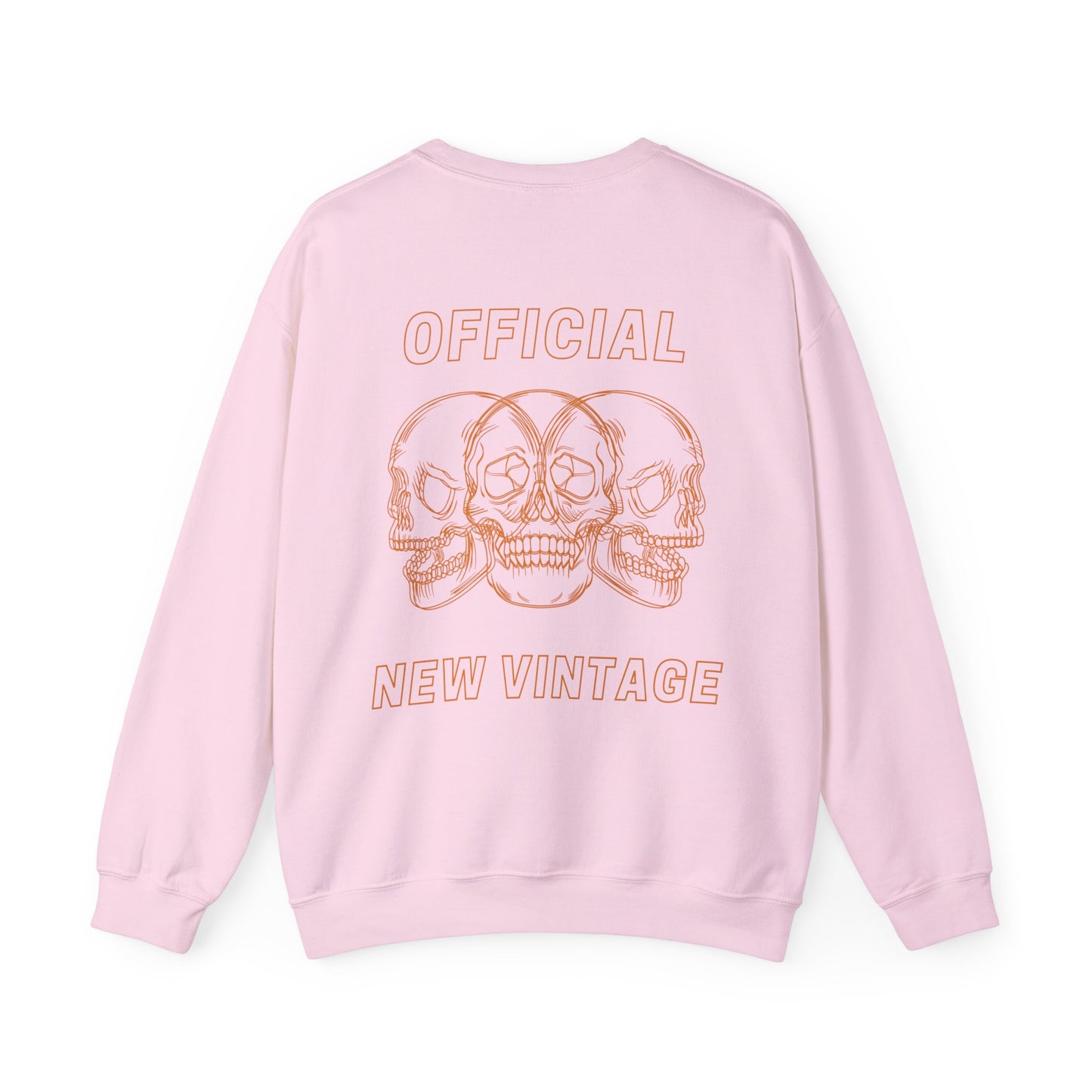 Three Headed Skull New Vintage Streetwear™ Crewneck Sweatshirt | BACK PRINT