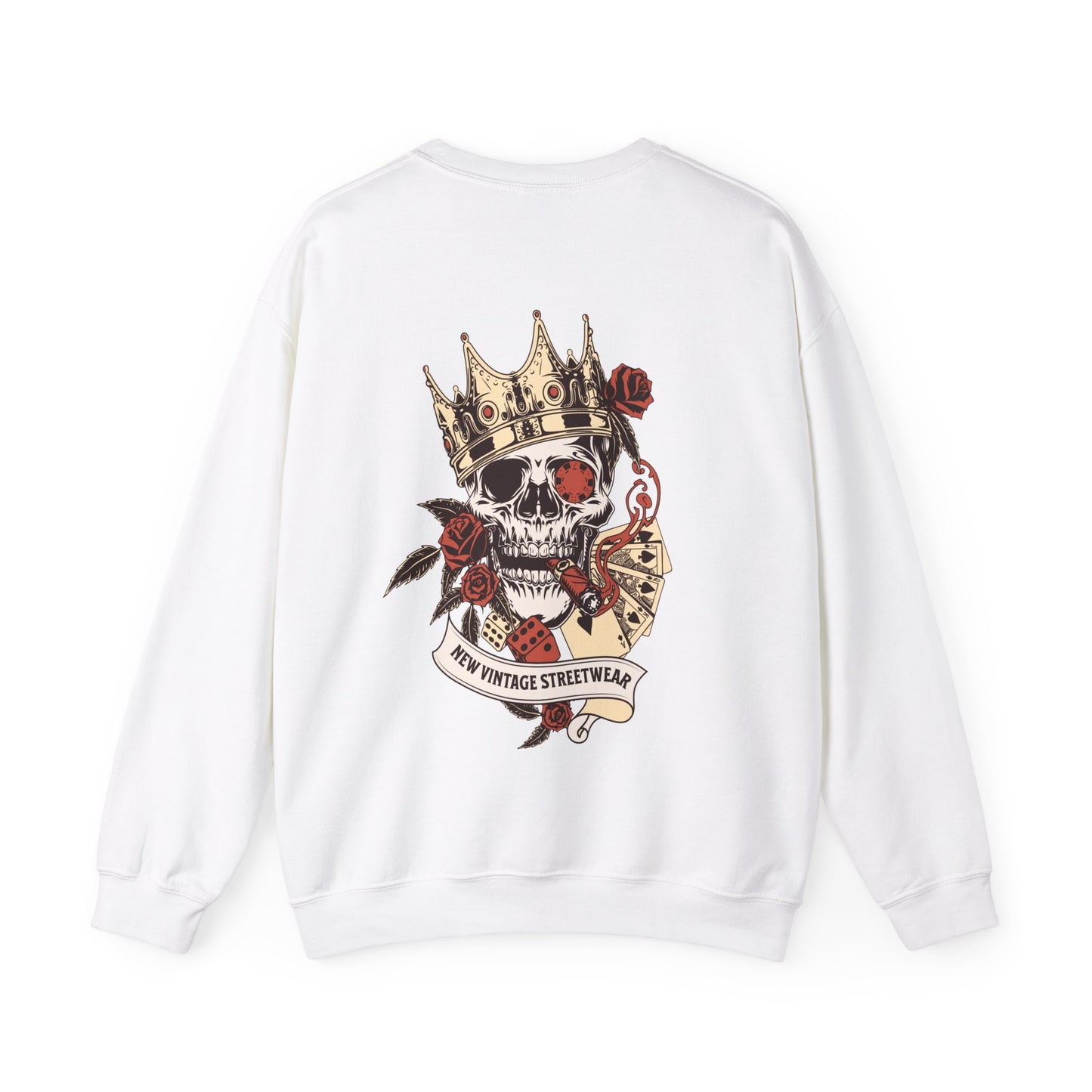 King of Spades New Vintage Streetwear™ Crewneck Sweatshirt | BACK PRINT