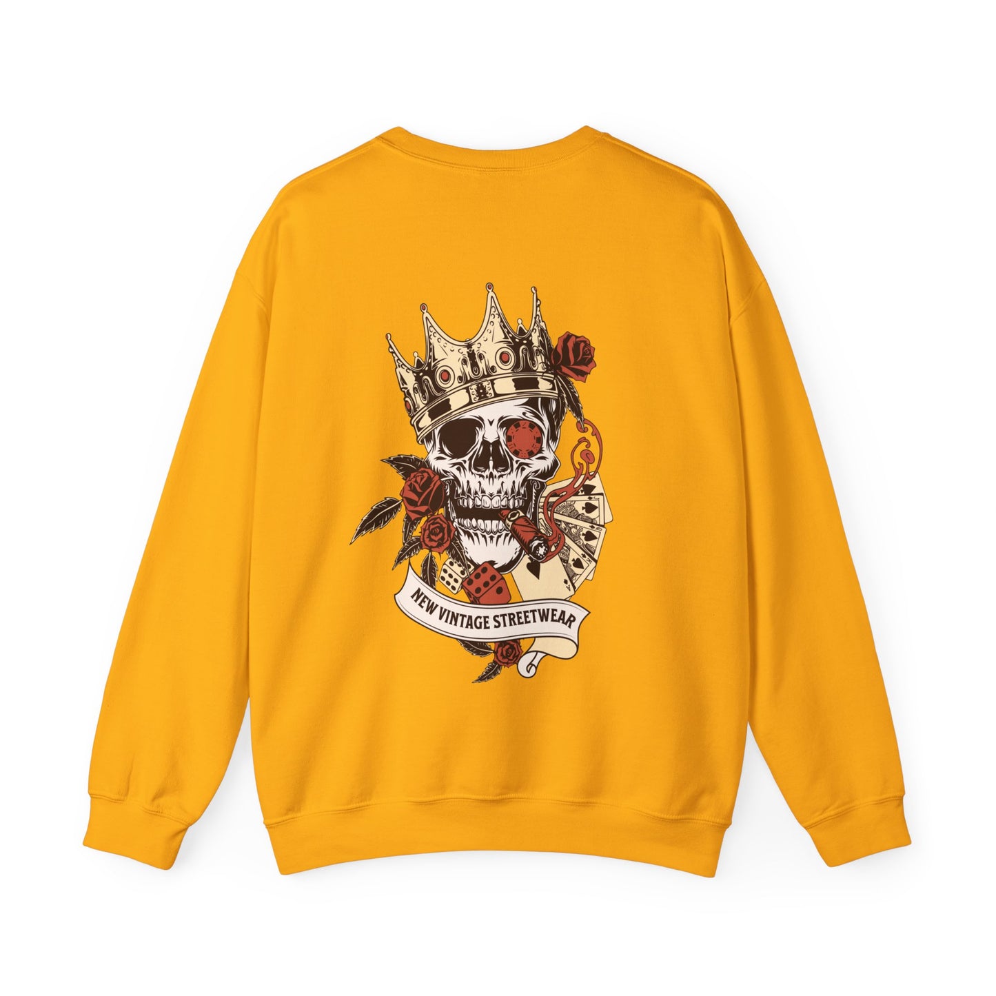 King of Spades New Vintage Streetwear™ Crewneck Sweatshirt | BACK PRINT