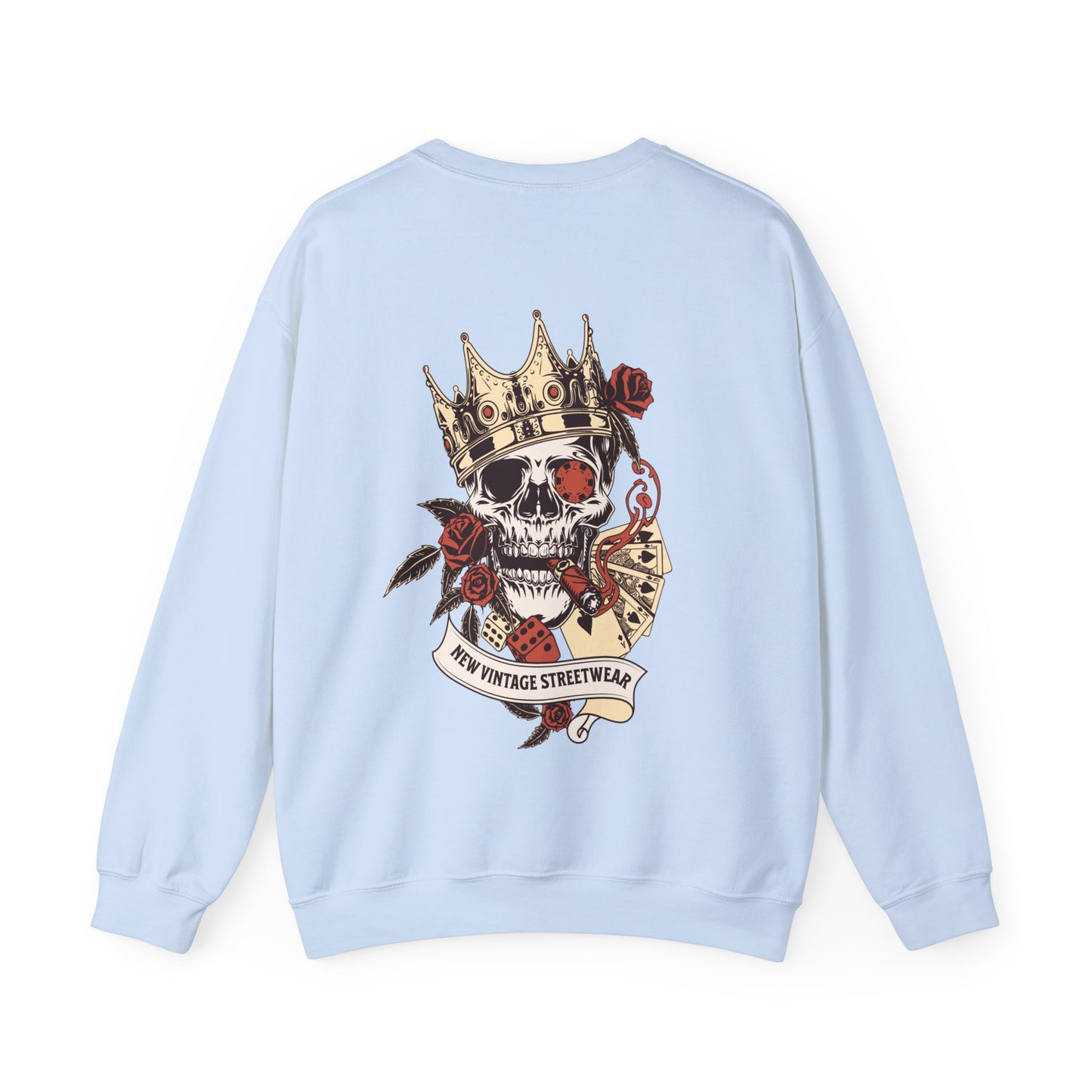 King of Spades New Vintage Streetwear™ Crewneck Sweatshirt | BACK PRINT