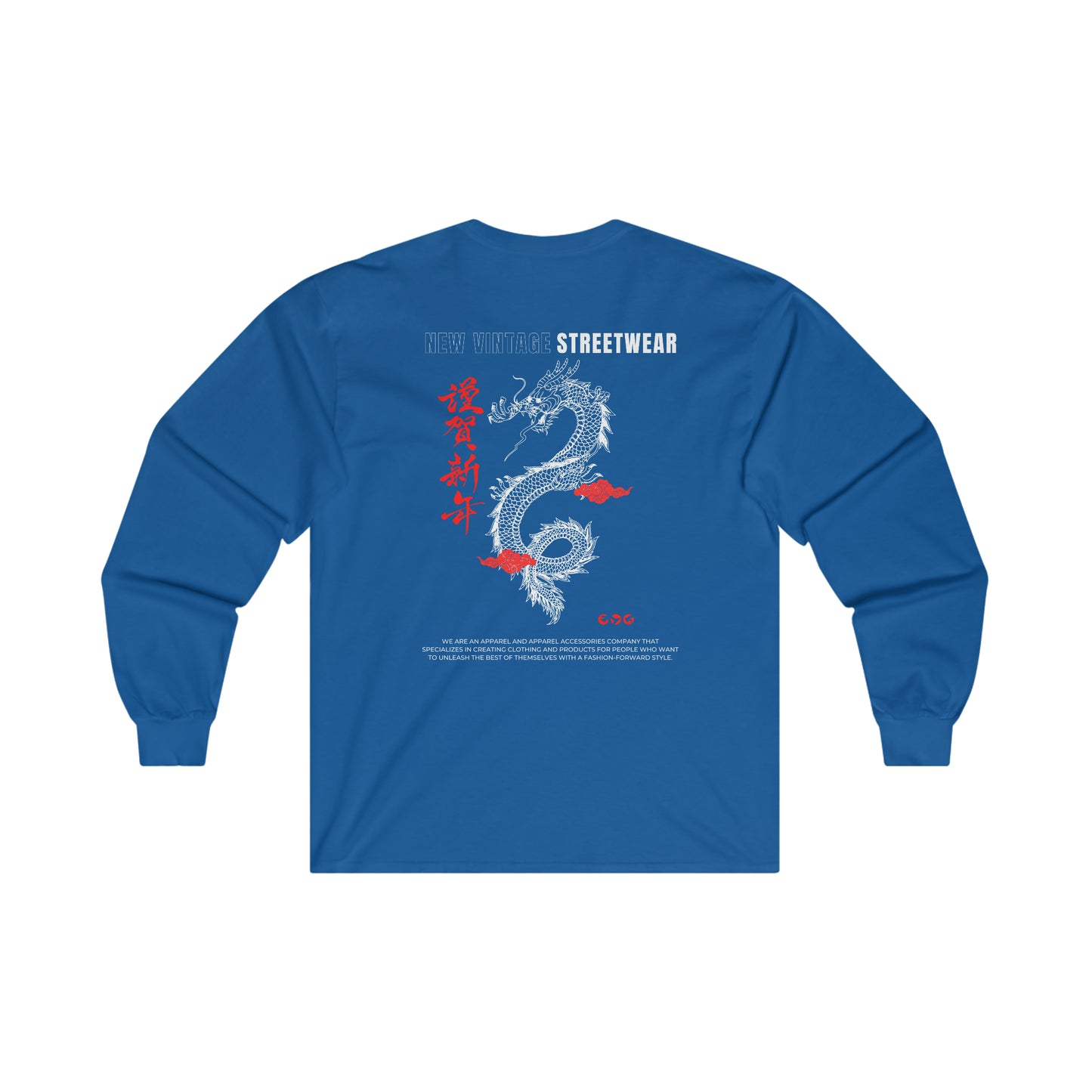 Bearded Dragon New Vintage Streetwear™ Long Sleeve Tee | BACK PRINT