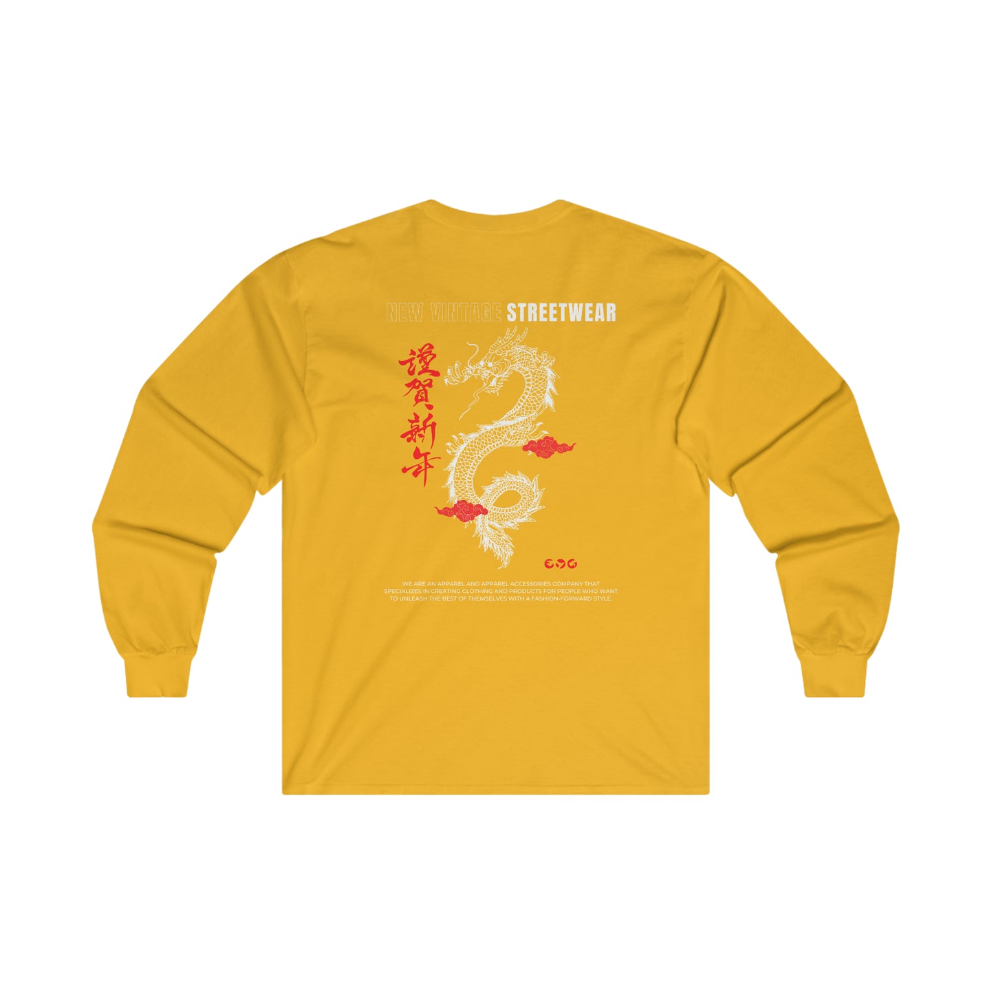 Bearded Dragon New Vintage Streetwear™ Long Sleeve Tee | BACK PRINT