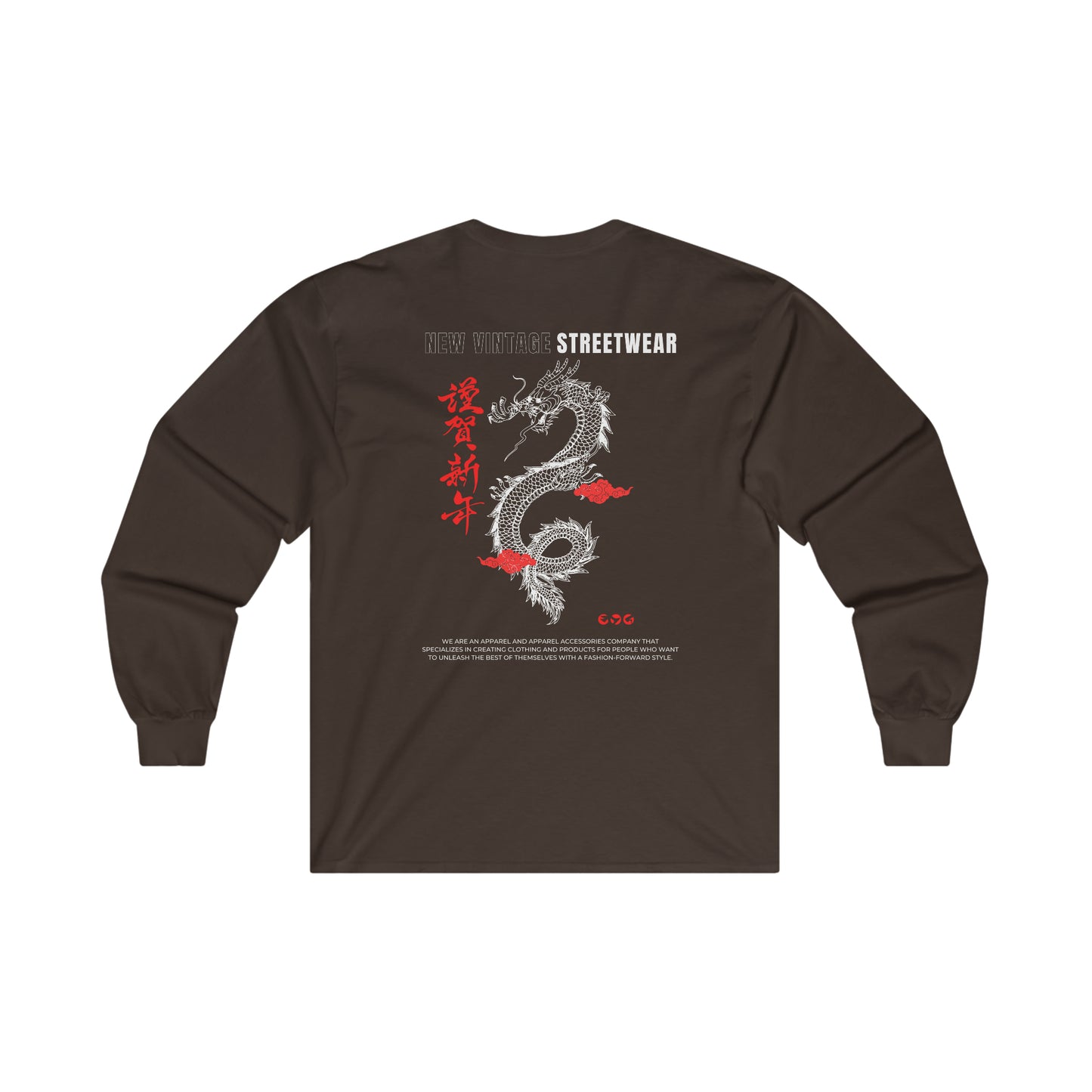 Bearded Dragon New Vintage Streetwear™ Long Sleeve Tee | BACK PRINT