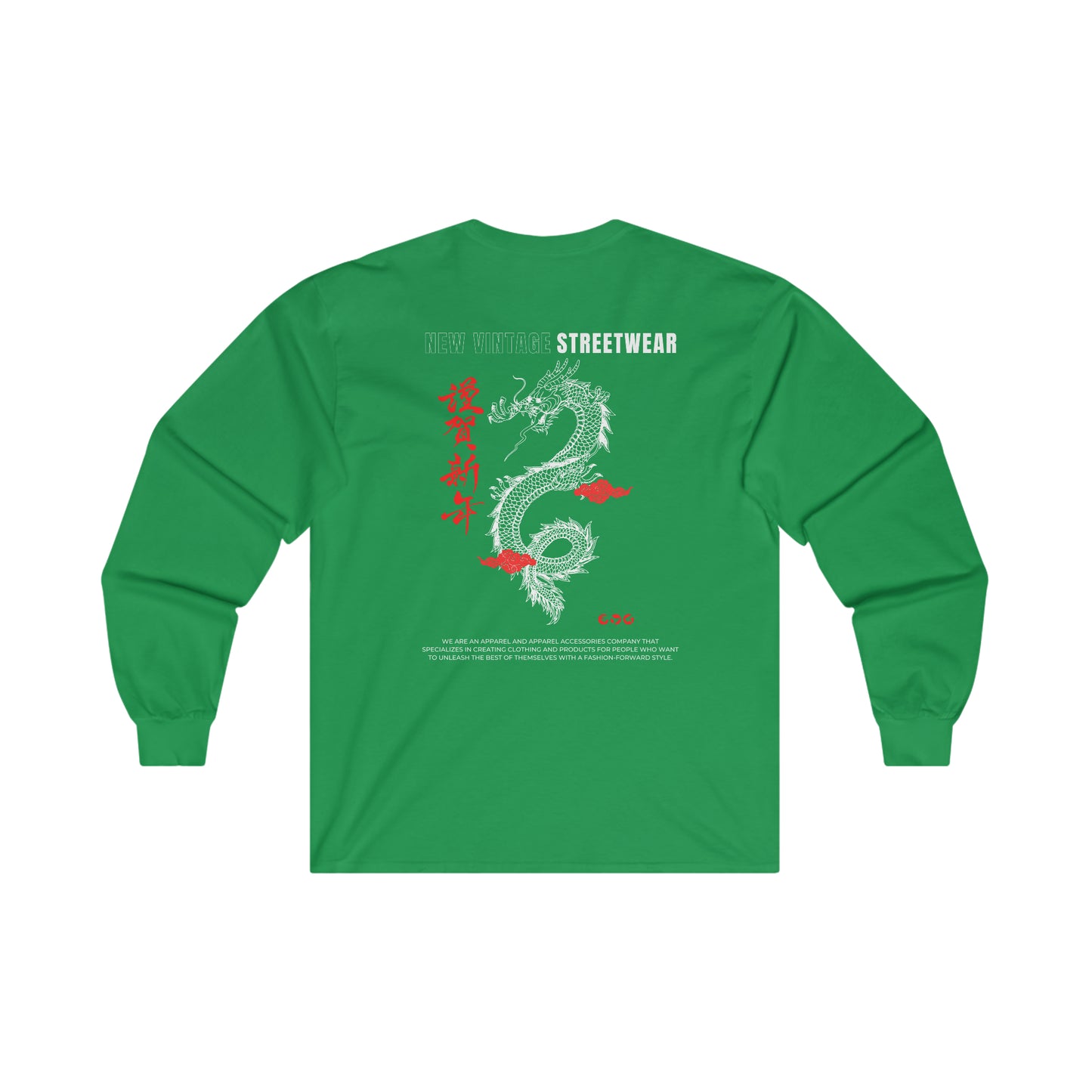 Bearded Dragon New Vintage Streetwear™ Long Sleeve Tee | BACK PRINT